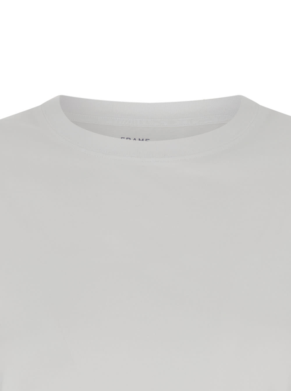 Shop Frame White Crewneck T-shirt In Jersey Woman