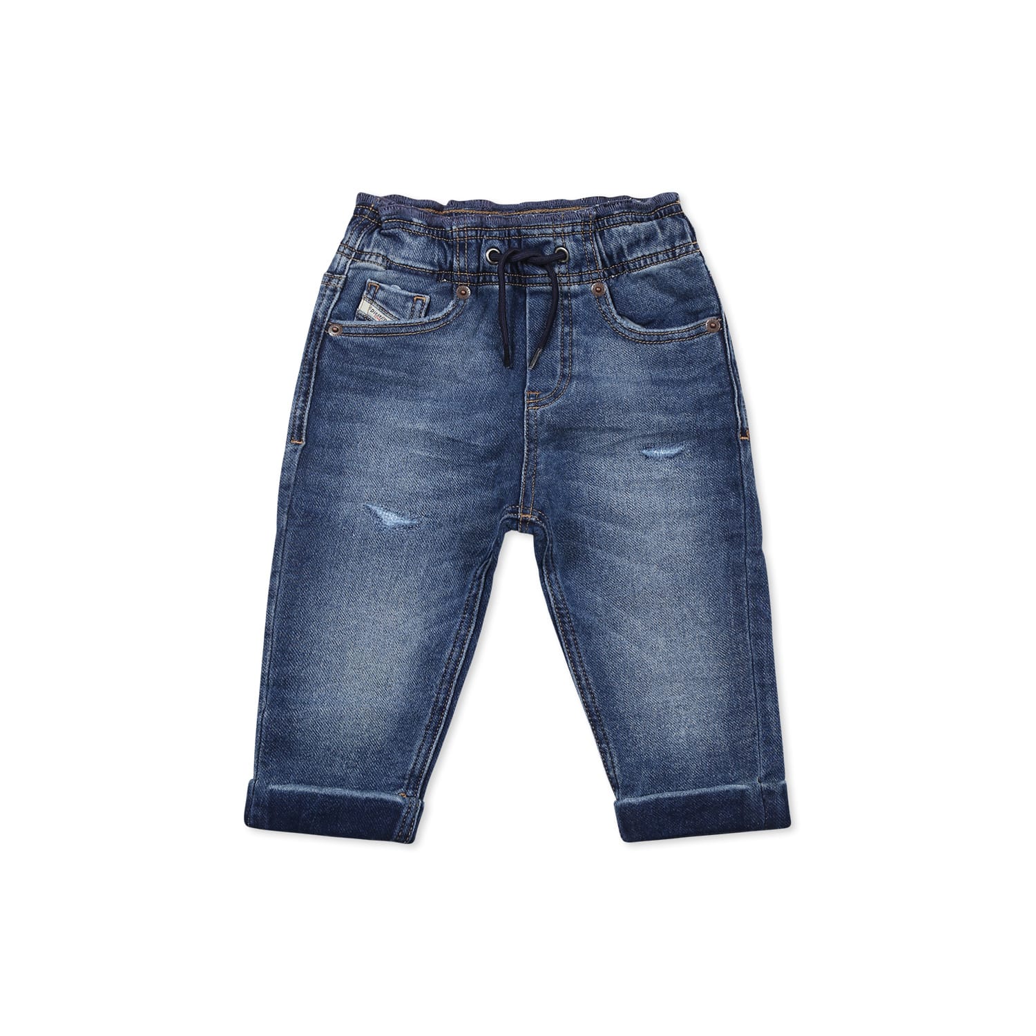 Diesel Blue Jeans For Baby Boy With Logo In Denim