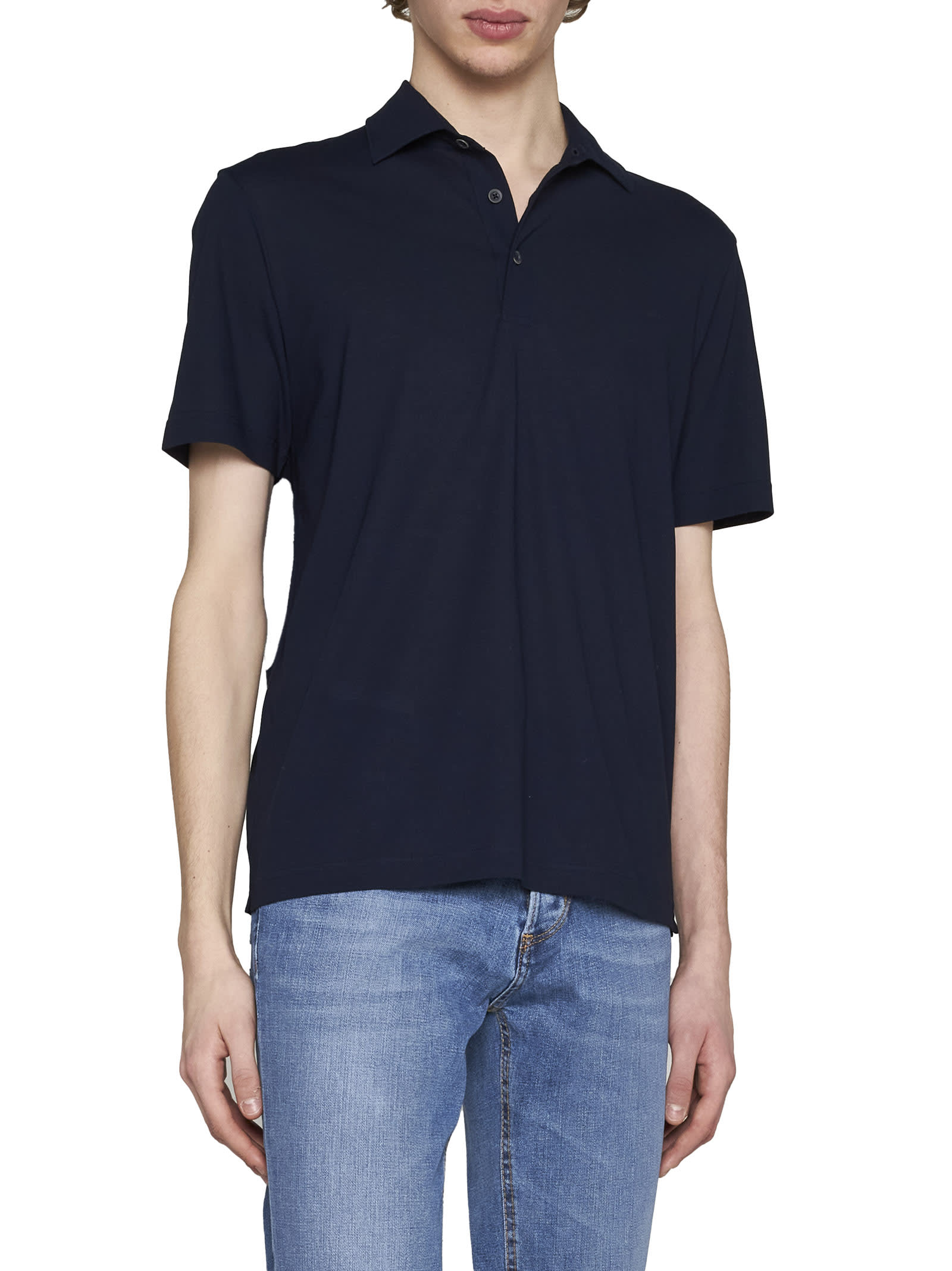 Herno Polo Uni En Coton In Blue