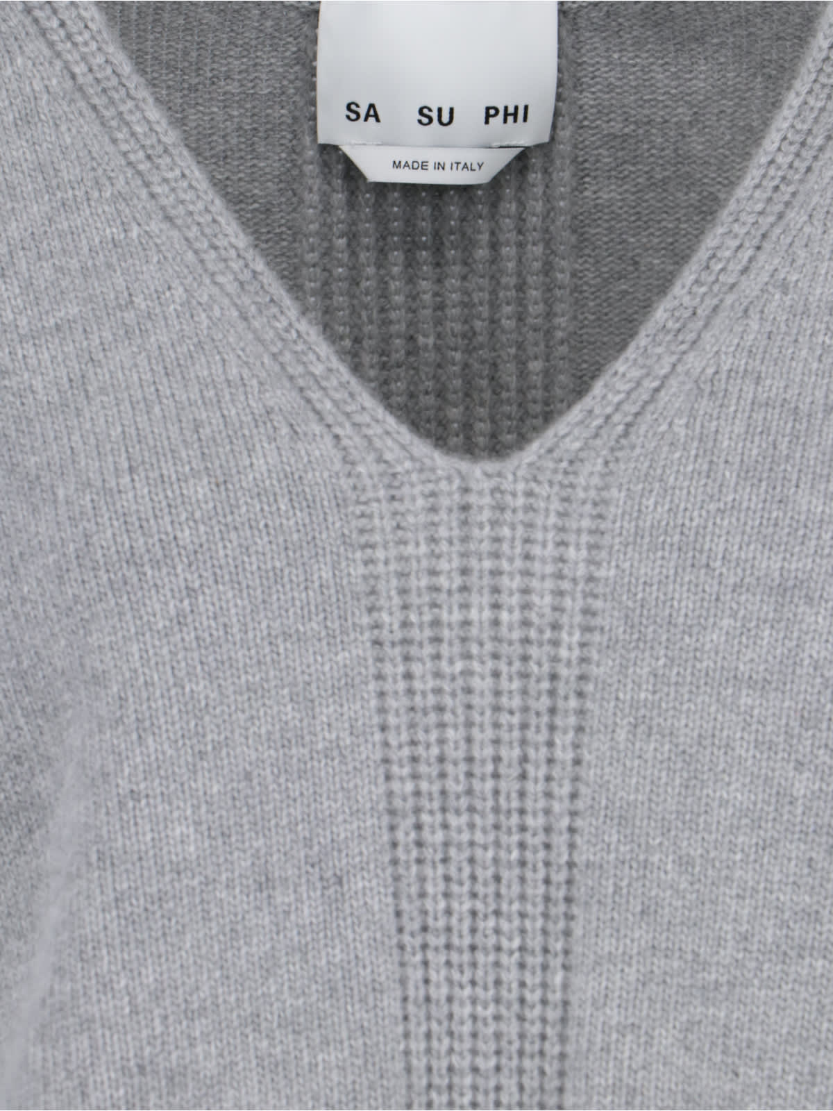 Shop Sa Su Phi V-neck Sweater In Gray