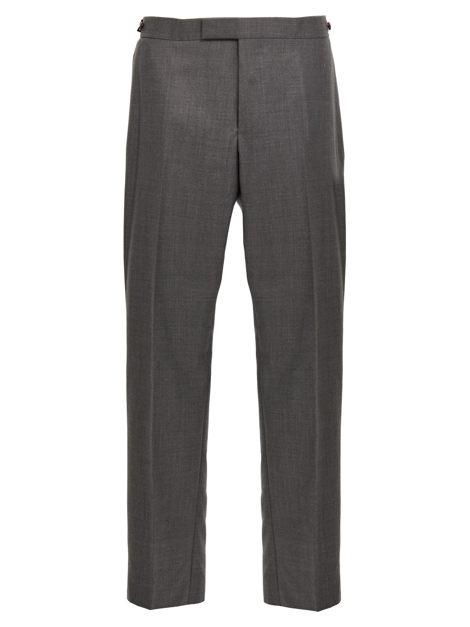 Shop Thom Browne Rwb Trousers In Gray