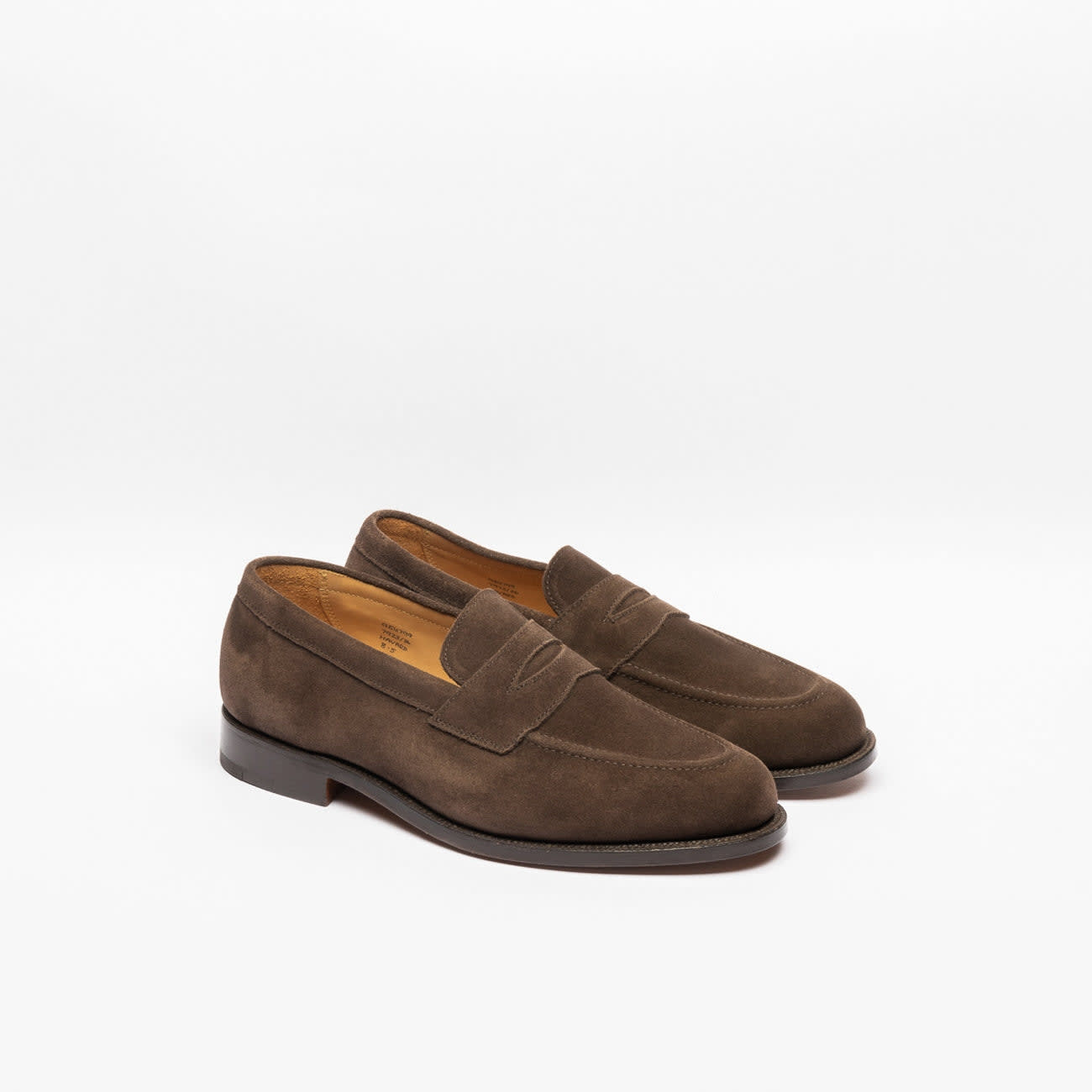 Shop Tricker's Brown Suede Penny Loafer In Marrone