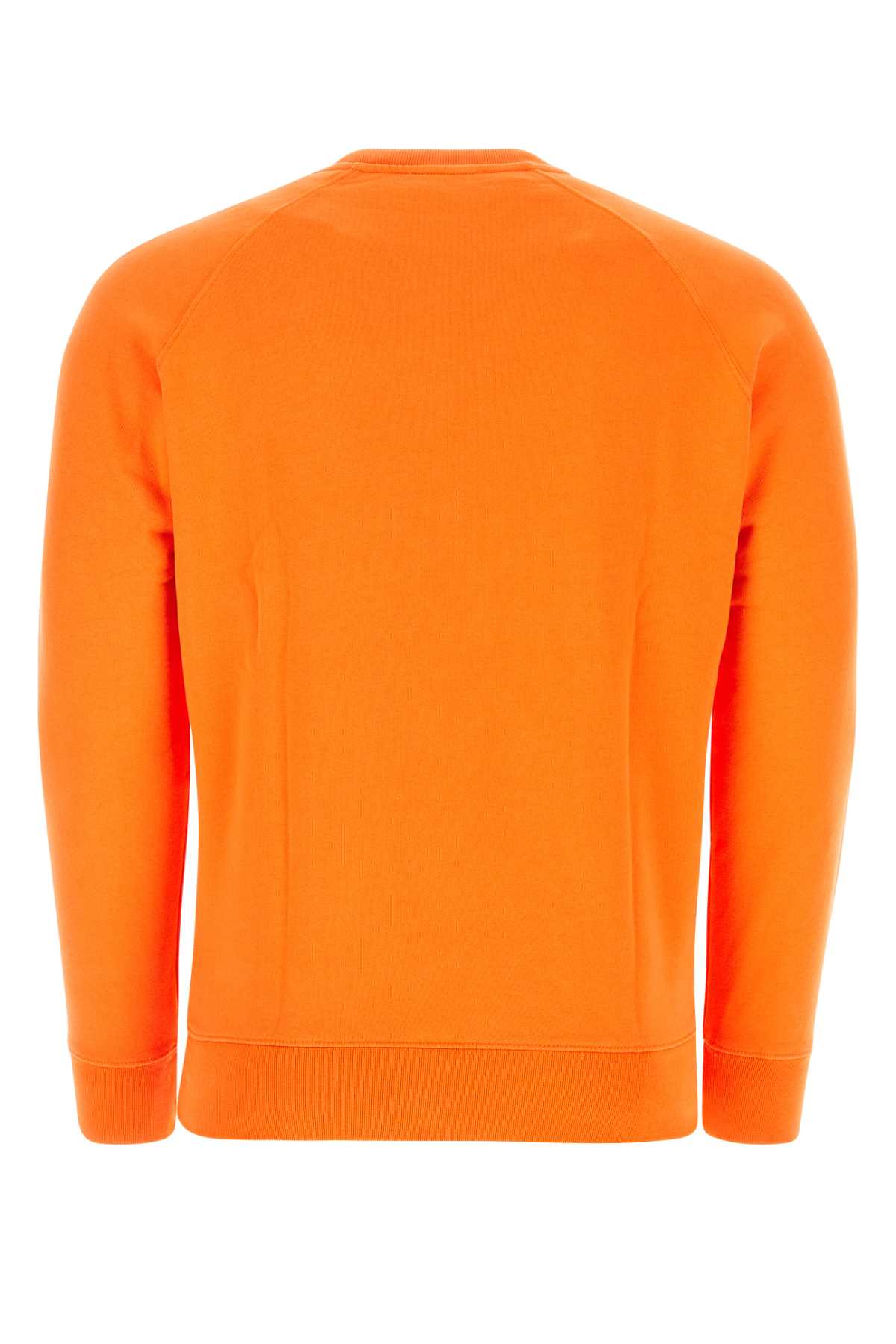 Shop Maison Kitsuné Orange Cotton Sweatshirt In P851