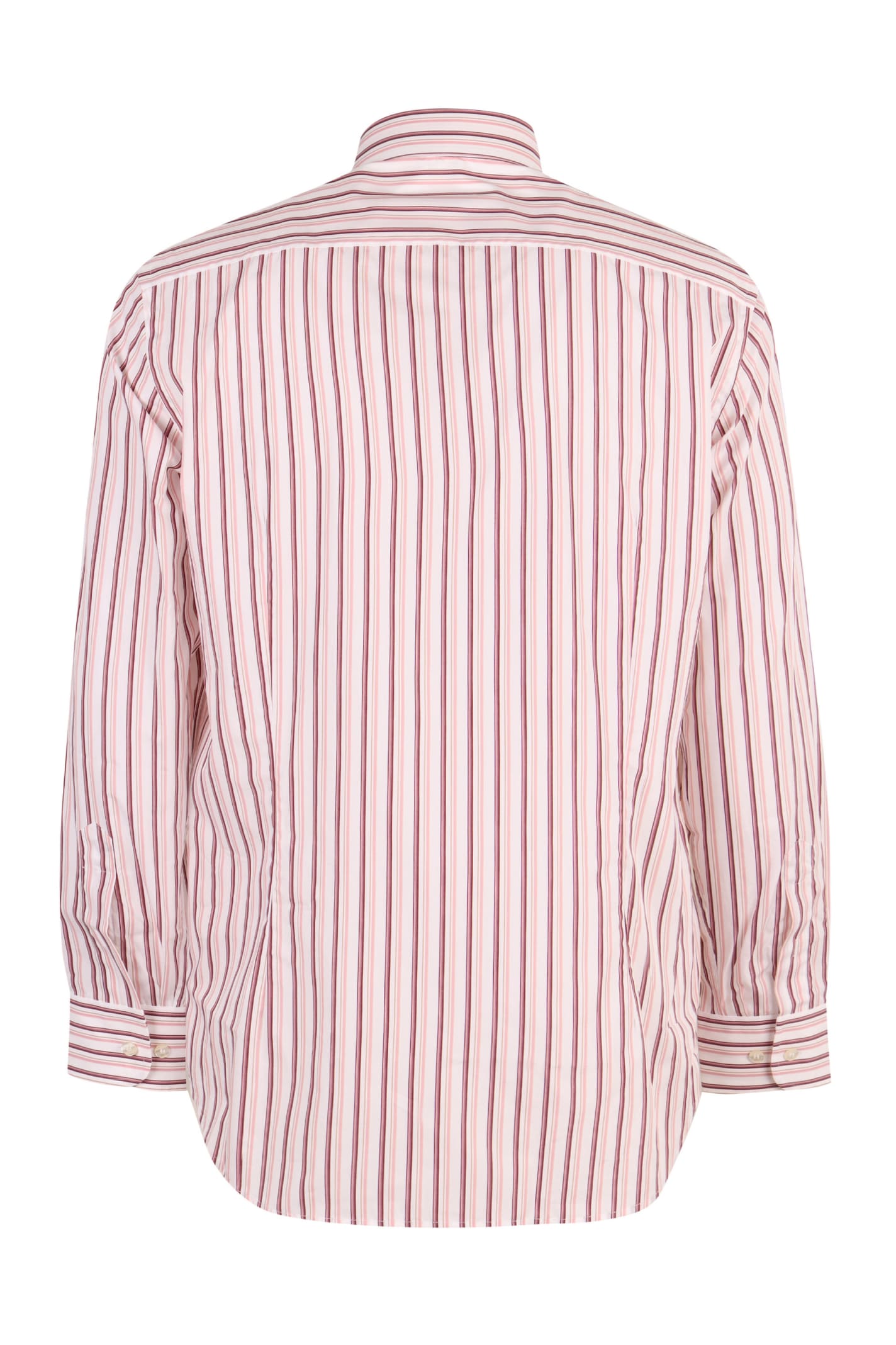 Shop Etro Button-down Collar Cotton Shirt In Pink