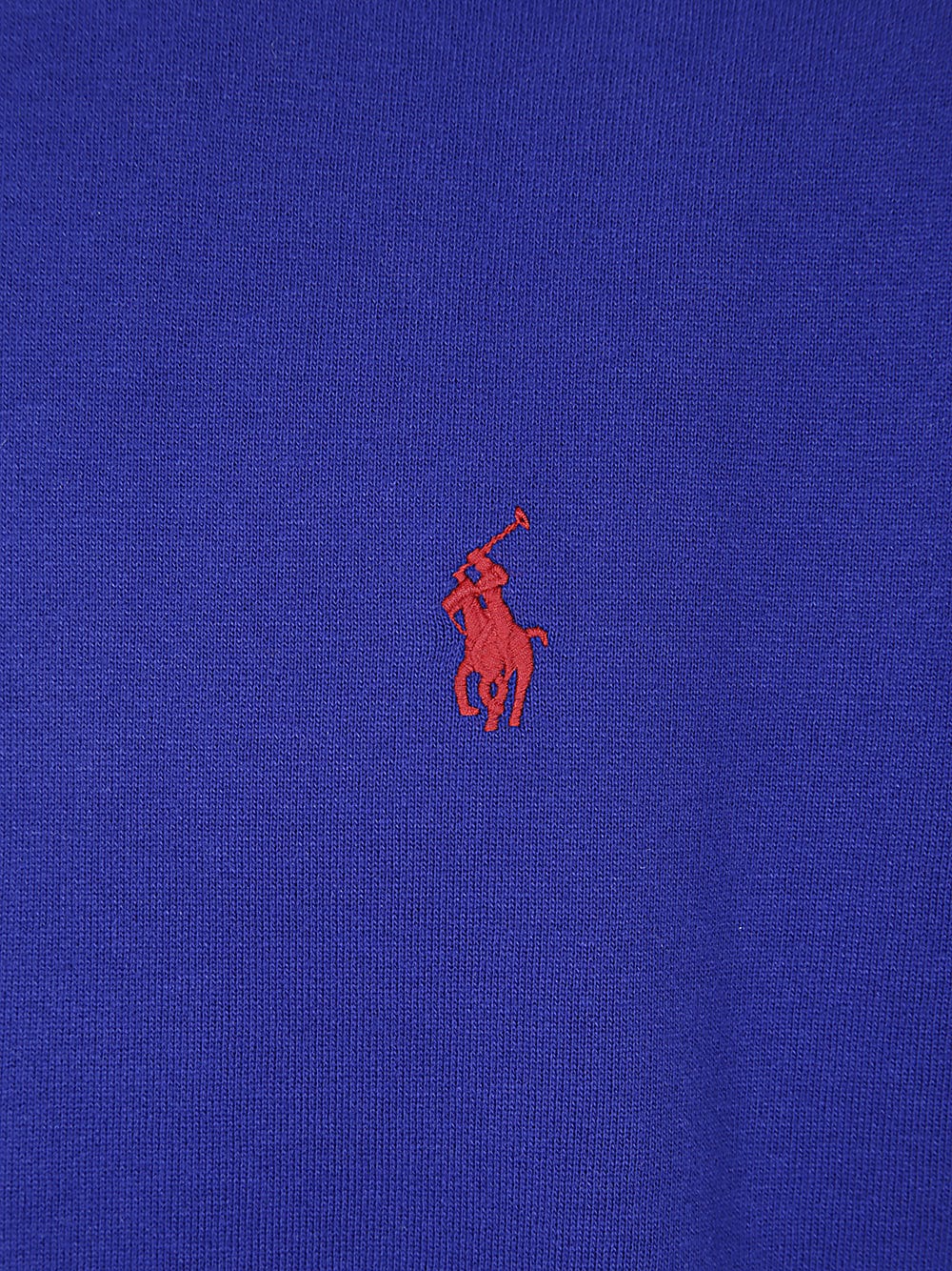 Shop Polo Ralph Lauren Long Sleeve Knit Crew Neck Sweatshirt In Heritage Royal