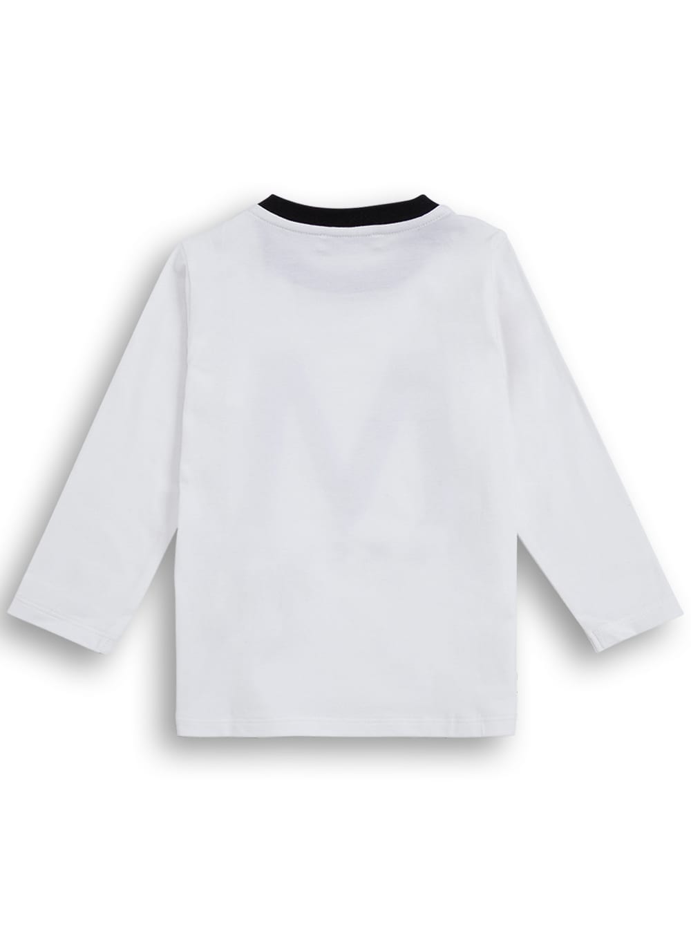 Shop Moncler Long-sleeved Cotton T-shirt With Logo Print In White