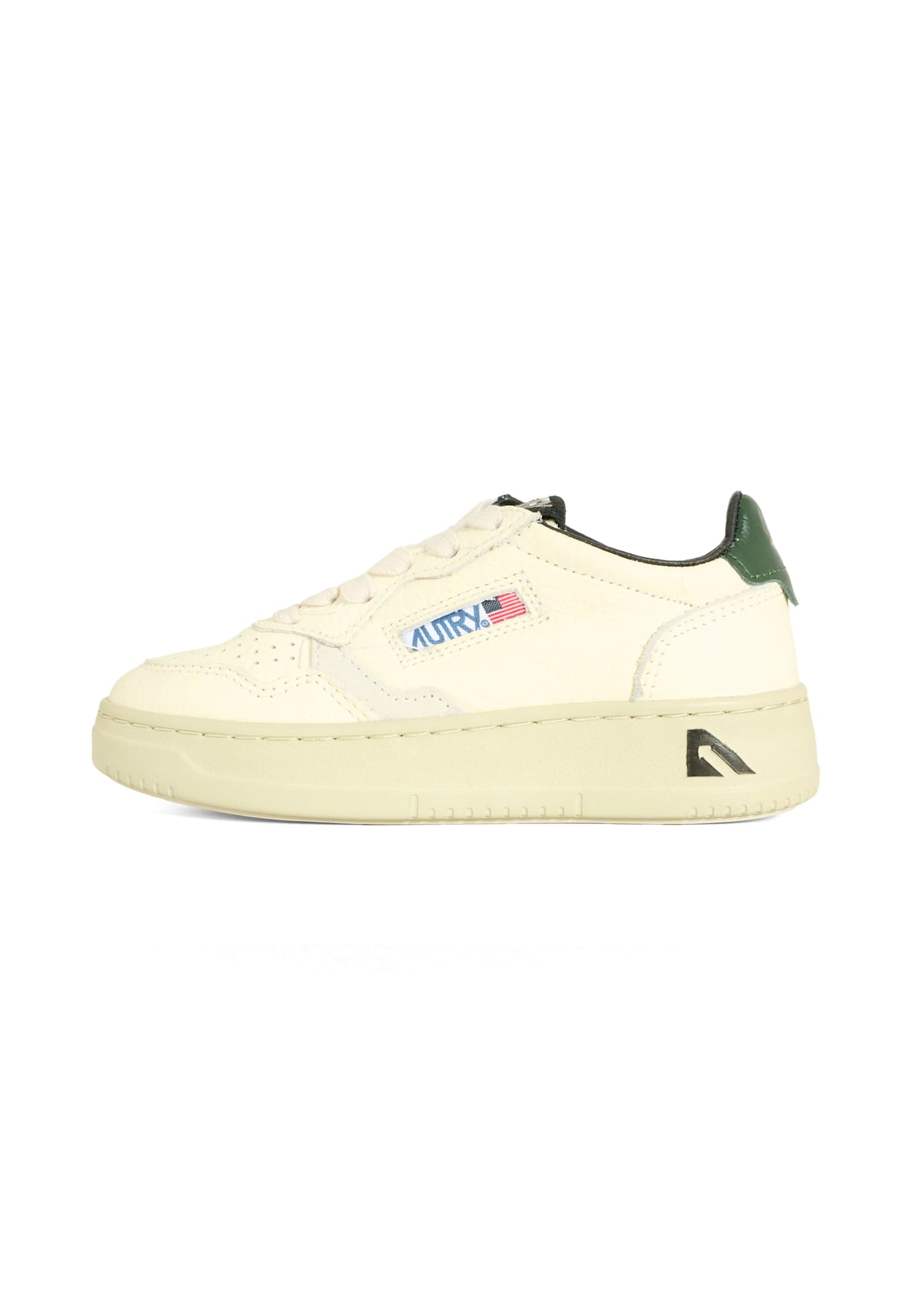 Autry Ivory Sneakers For Kids With Logo In White