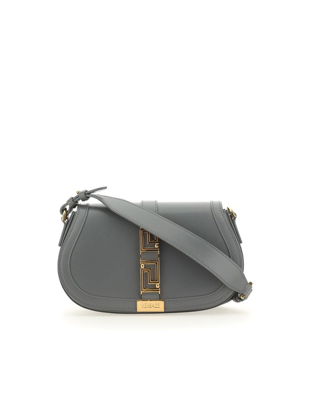 Versace Greca Fold-over Crossbody Bag