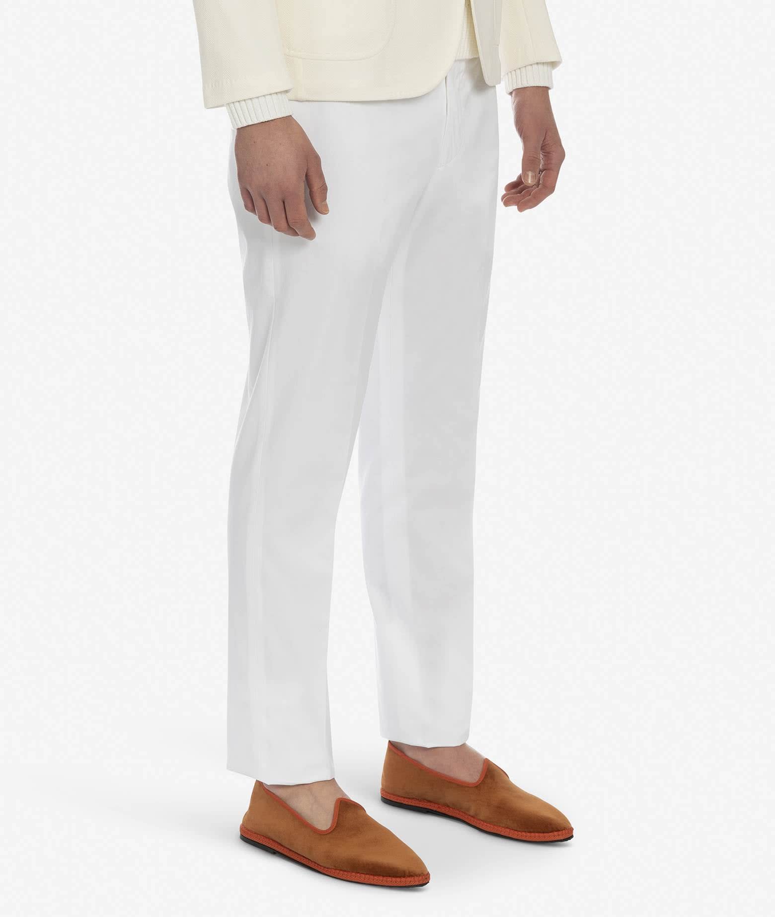 Shop Larusmiani Delon Chino Pants In White