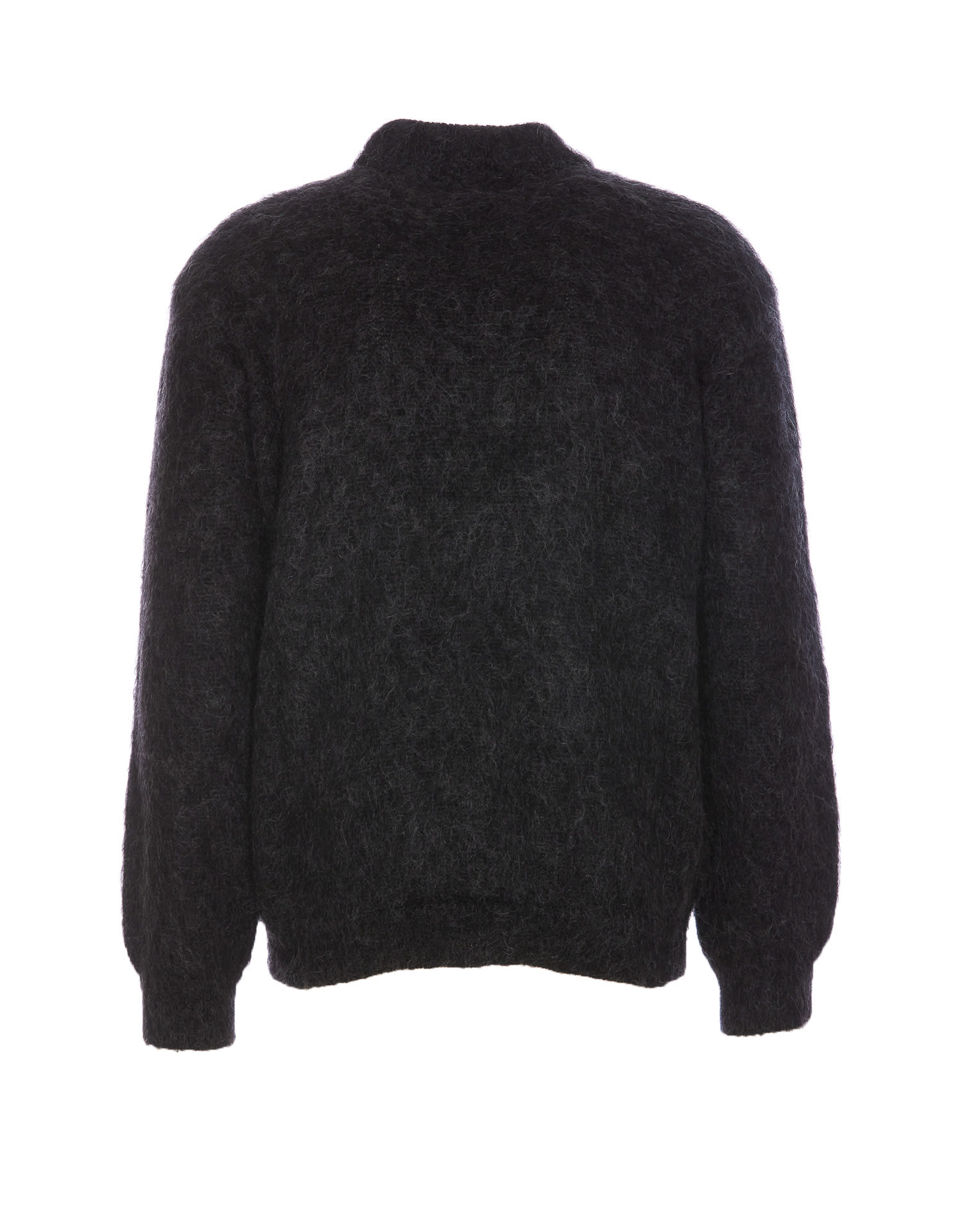 Magliano Embroidered Graphic Knitted Sweater Long Sleeves In Black
