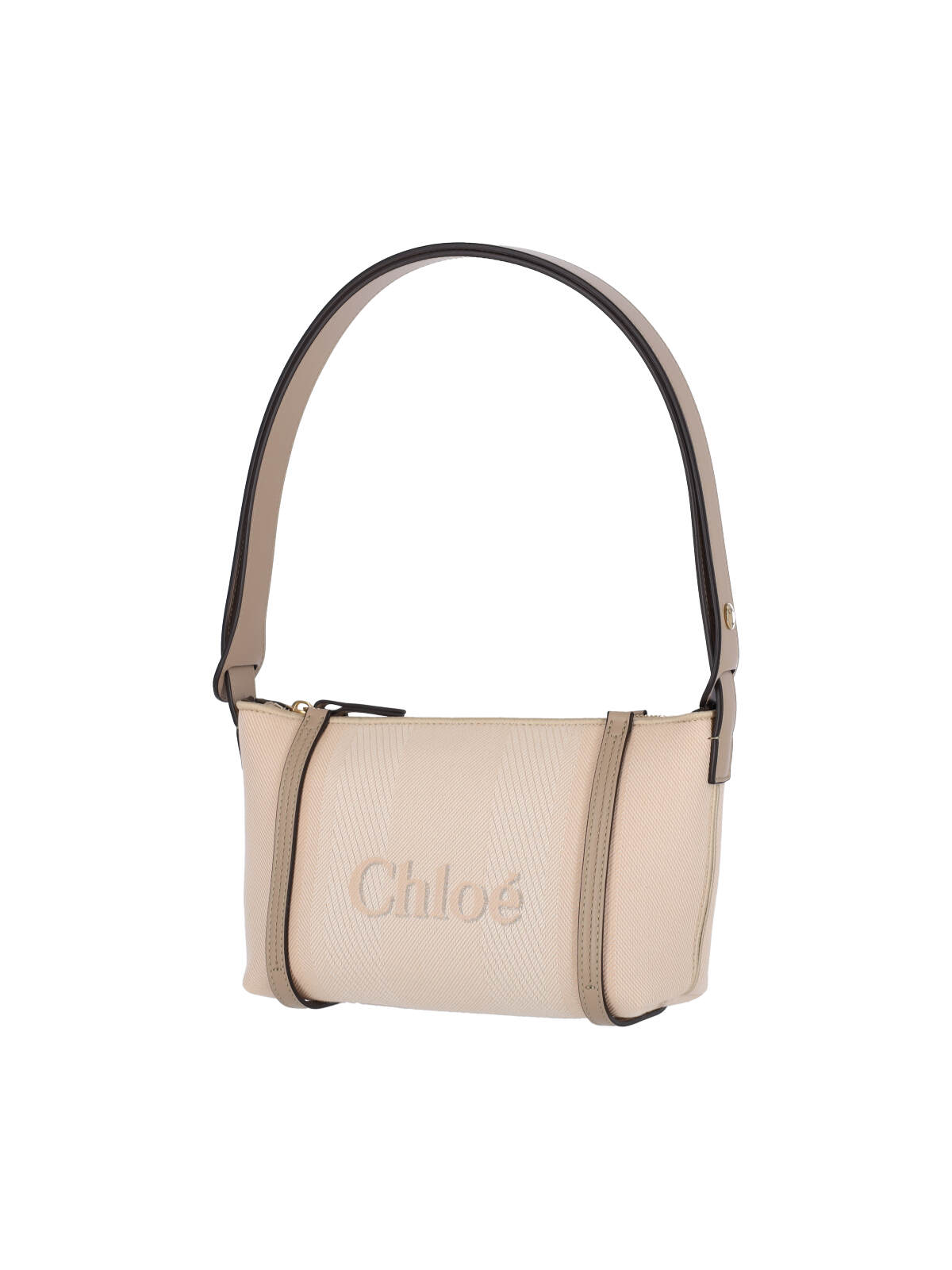 Chloé Chloe Women Sand Canvas Carry Shoulder Bag