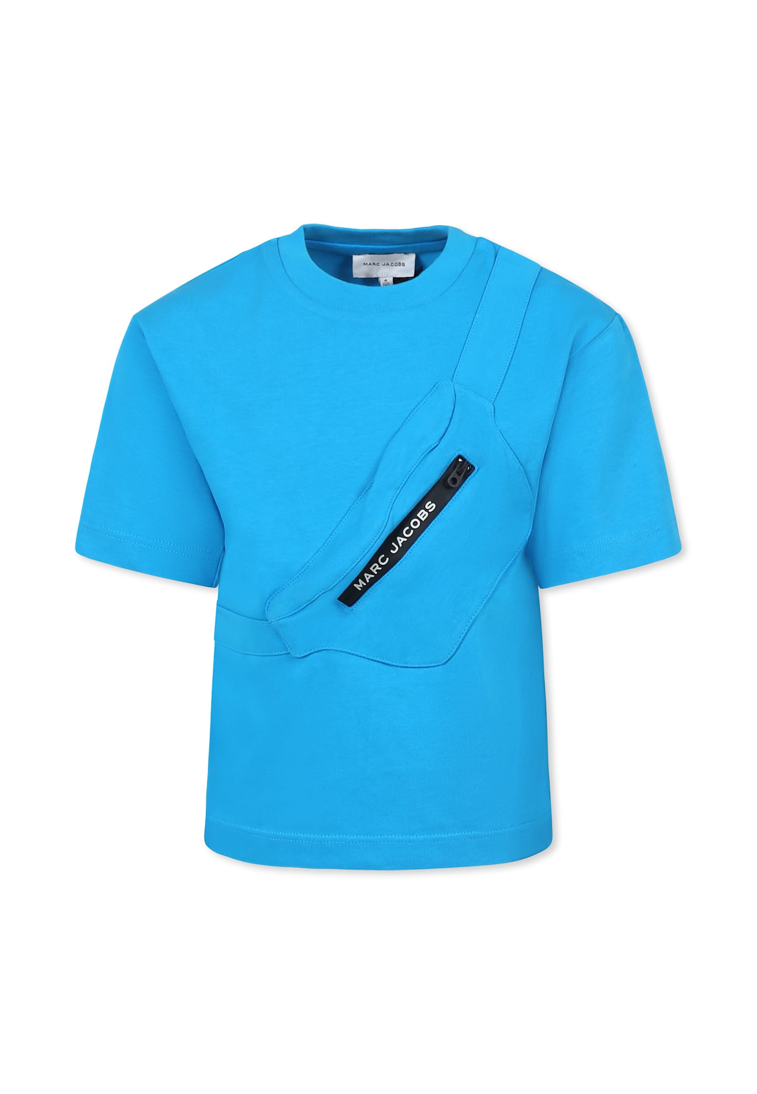 Marc Jacobs Light Blue T-shirt For Boy With Logo In Light Blue