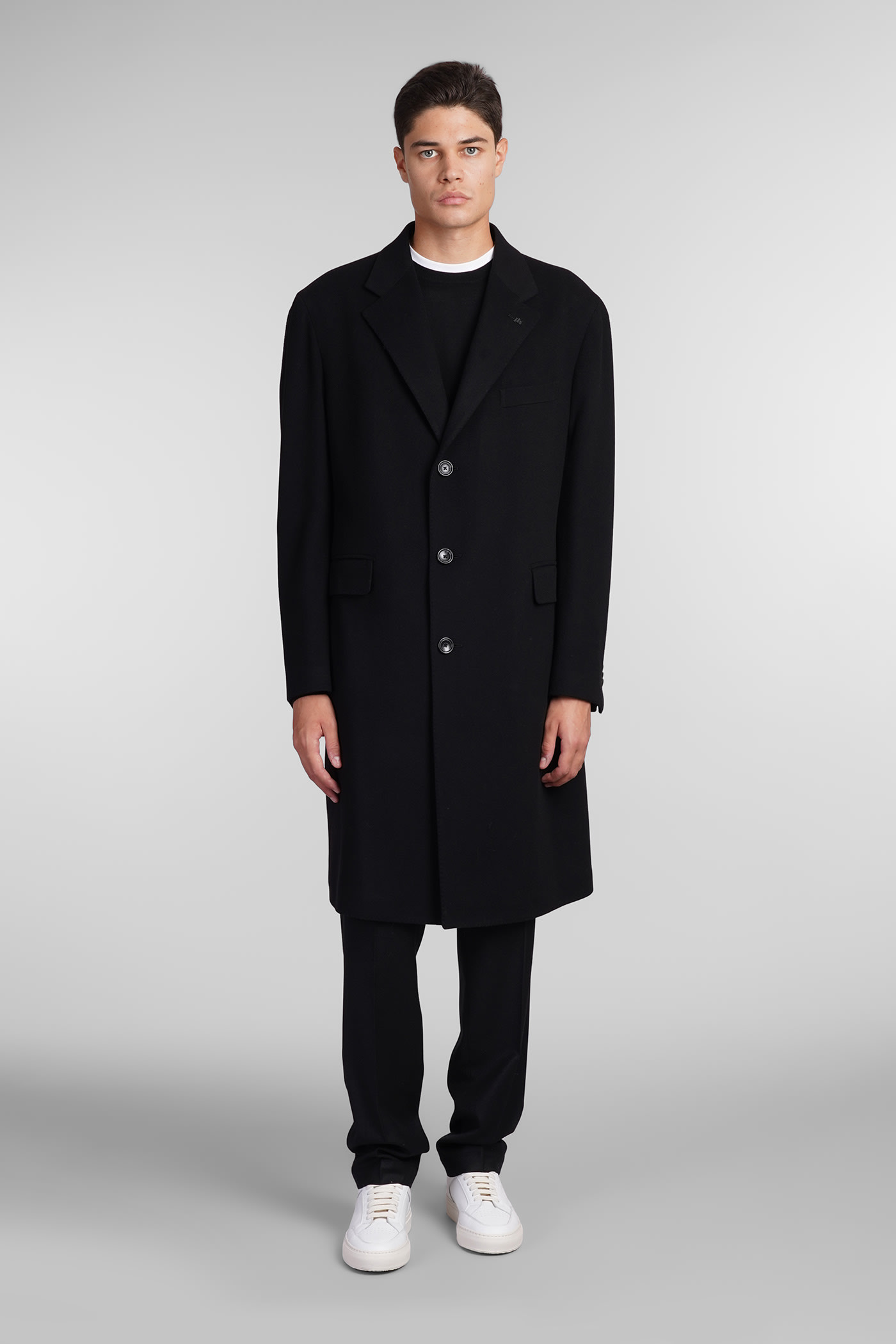 Shop Tagliatore C Ld13b Coat In Black Wool