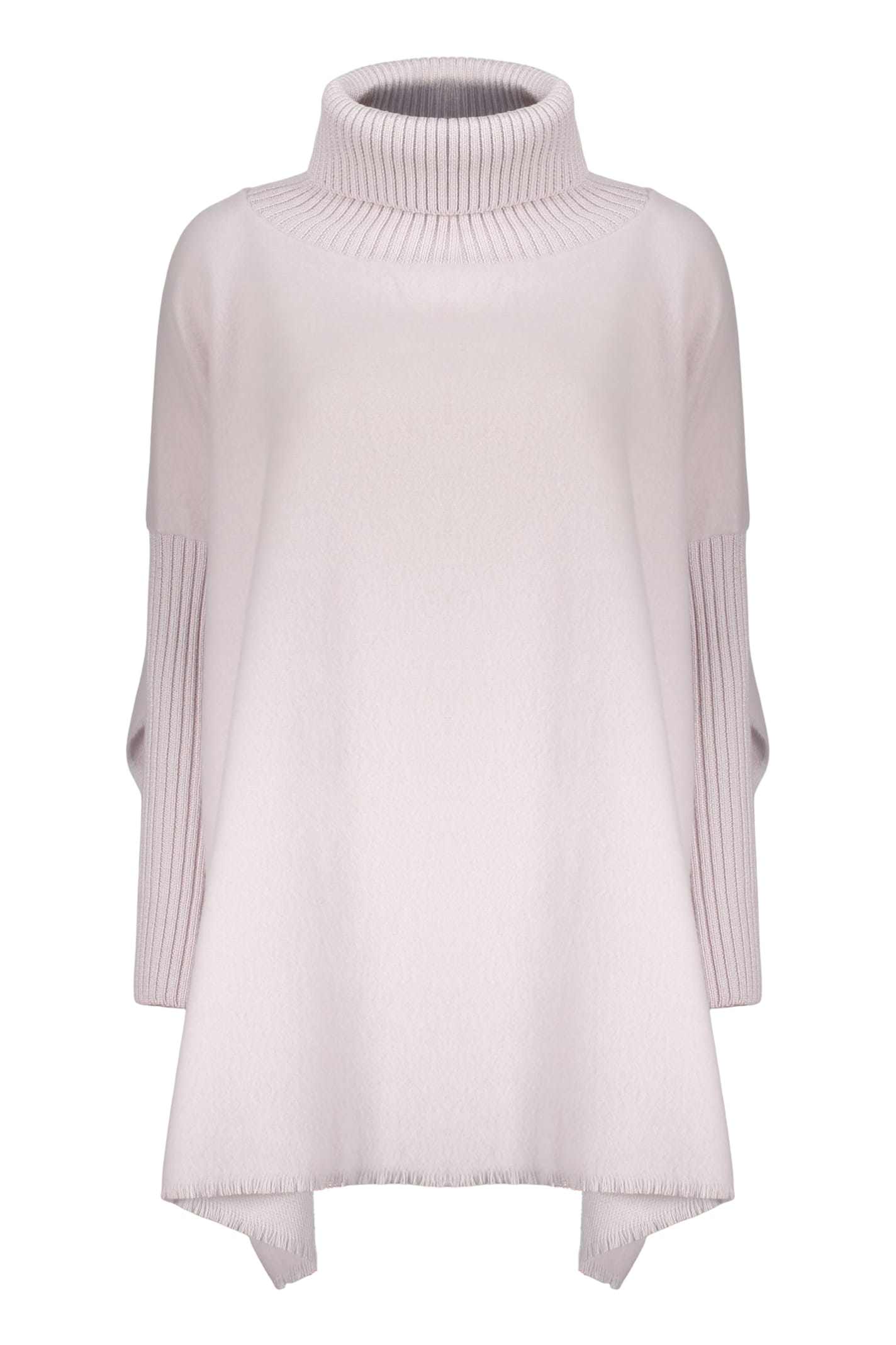 Herno Long Sleeve Shirt With High Collar In Pink