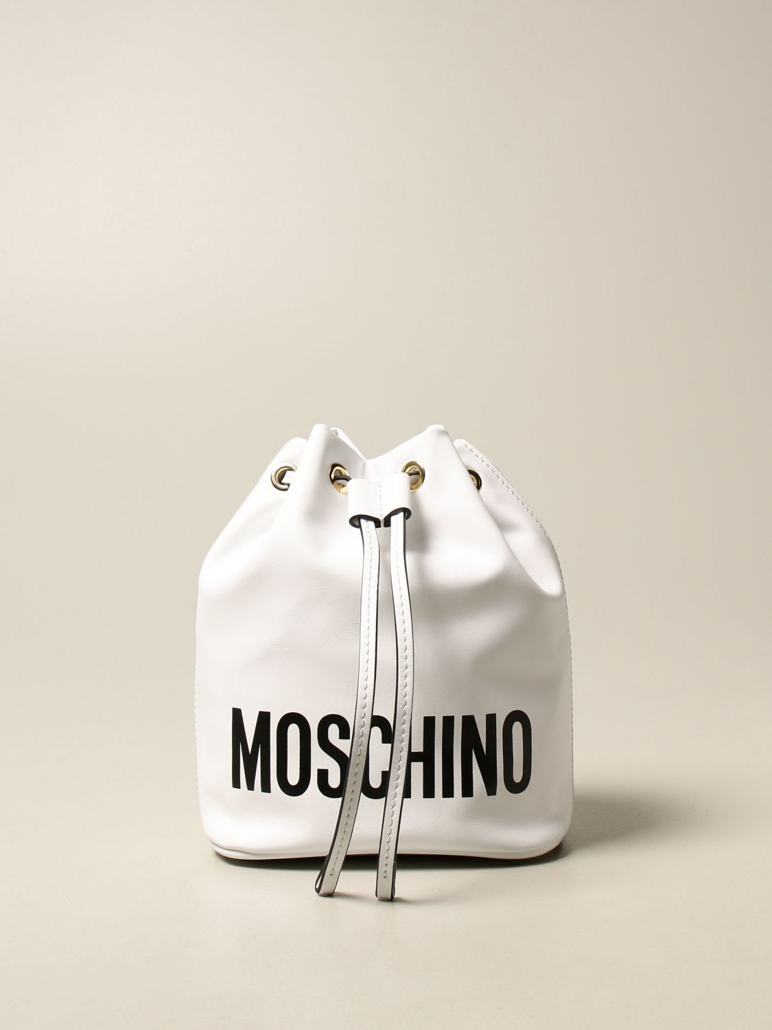 Moschino Couture Crossbody Bags Moschino Couture Bucket Bag In Leather With Logo