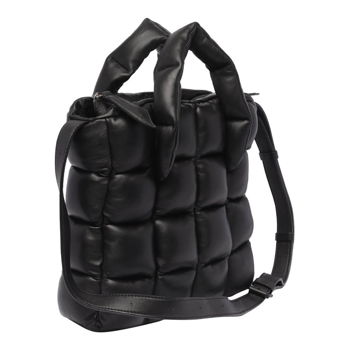 Shop Vic Matie Padded Handbag In Black