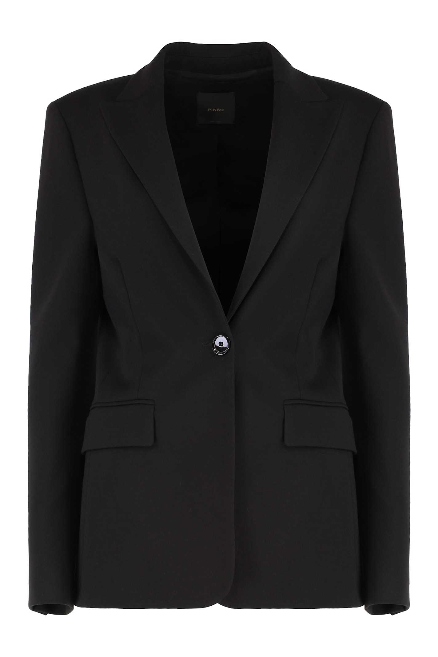Pinko New Signum Single-breasted One Button Jacket In Black