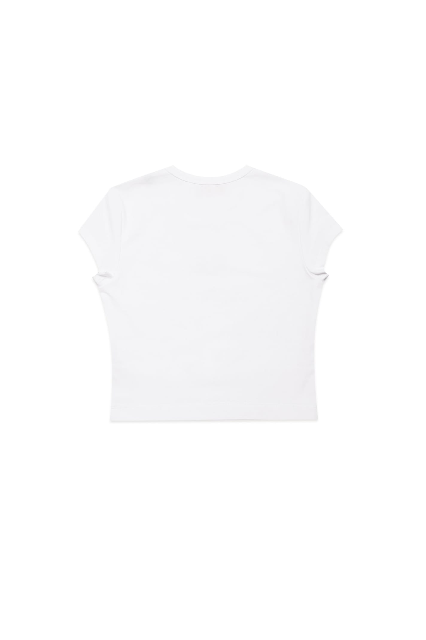 Shop Diesel Tangie T-shirt  Oval D Branded T-shirt In Bianco