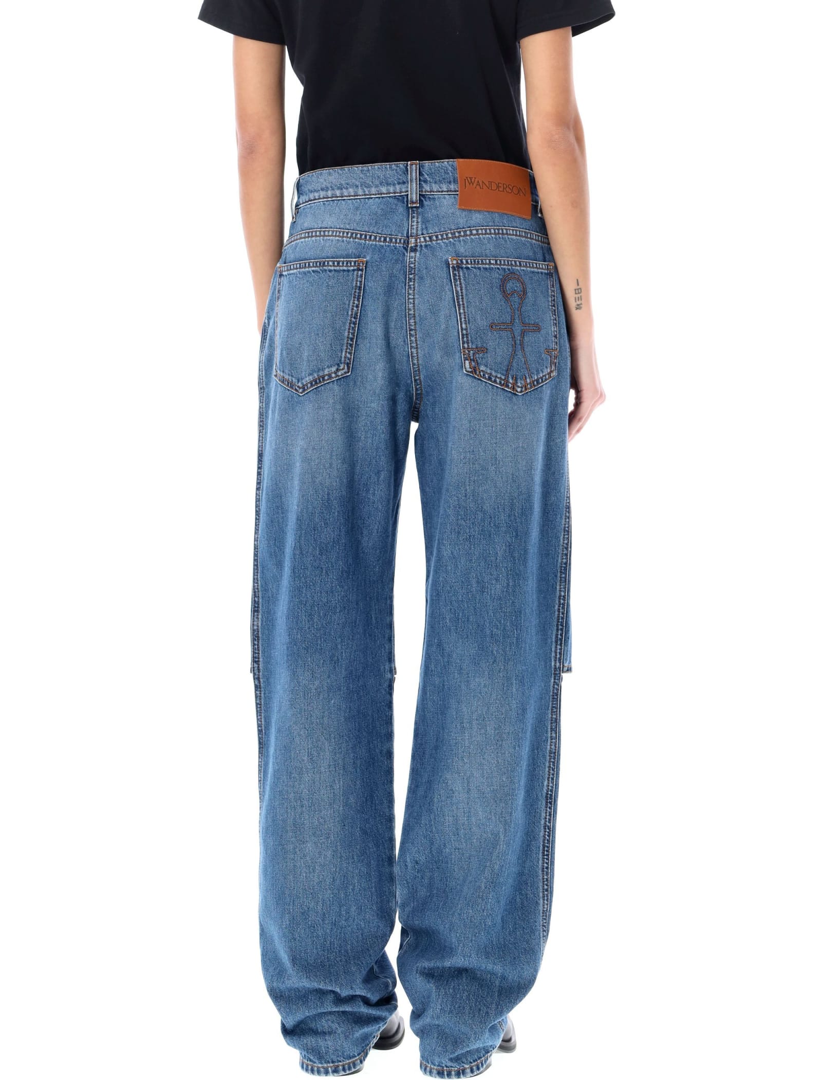 Shop Jw Anderson Bootcut Jeans In Light Blue