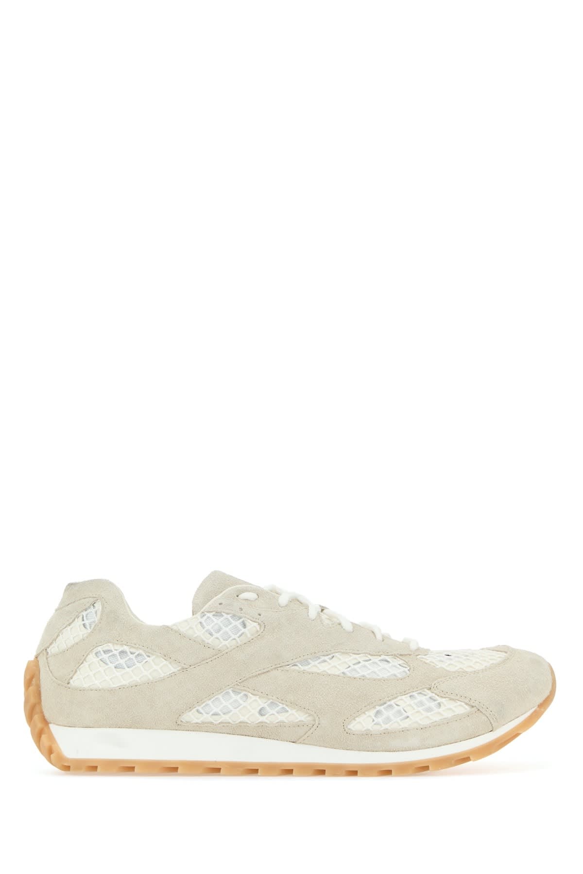 Shop Bottega Veneta Orbit Sneaker Suede In Seasalt