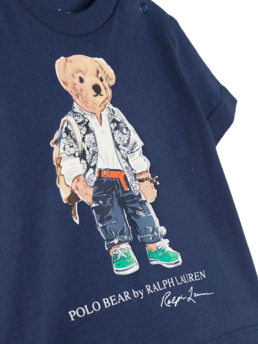 Shop Polo Ralph Lauren Mc Bear T-shirt In Blue