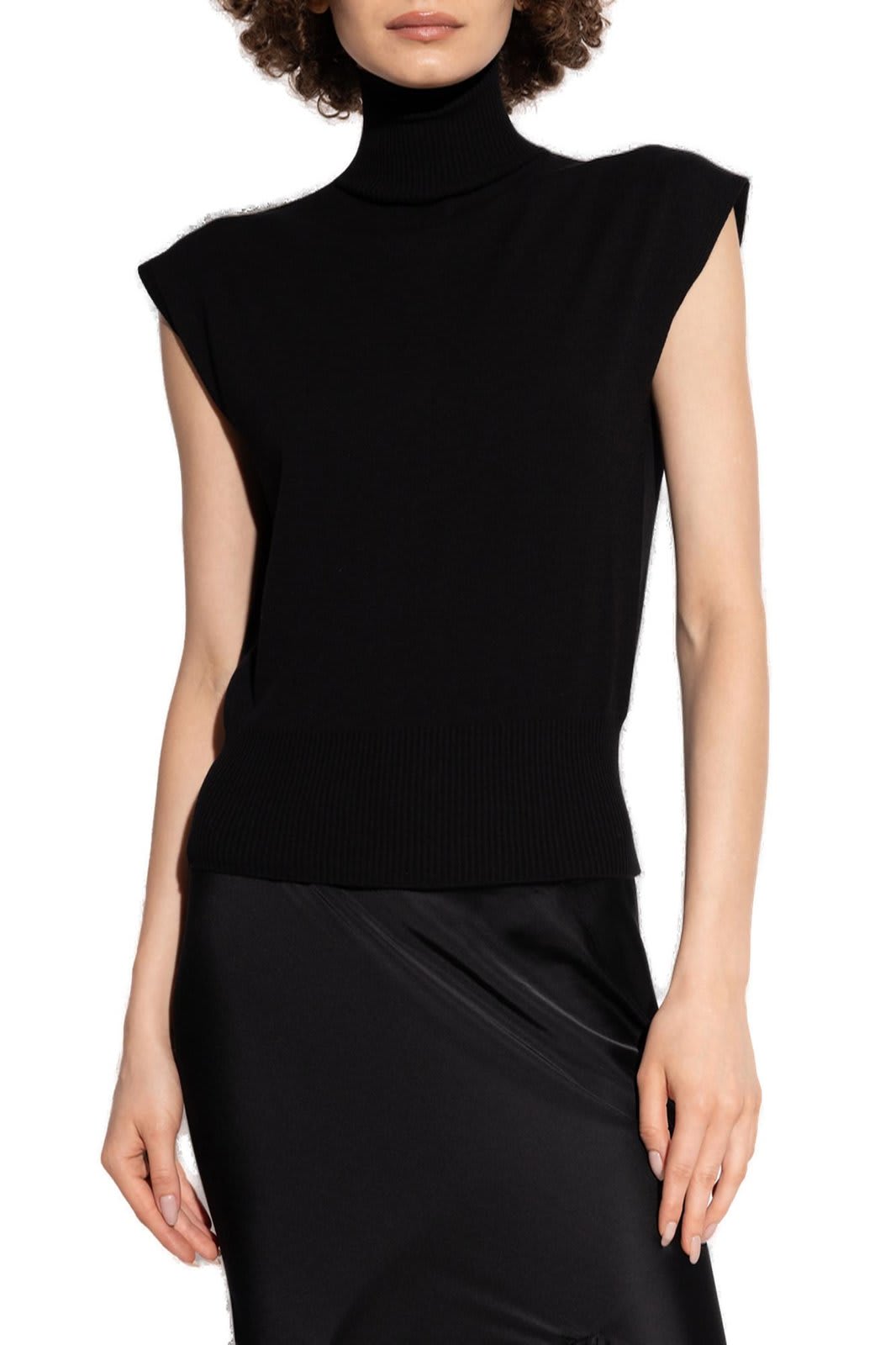 Shop Rick Owens Turtleneck Sleeveless Top