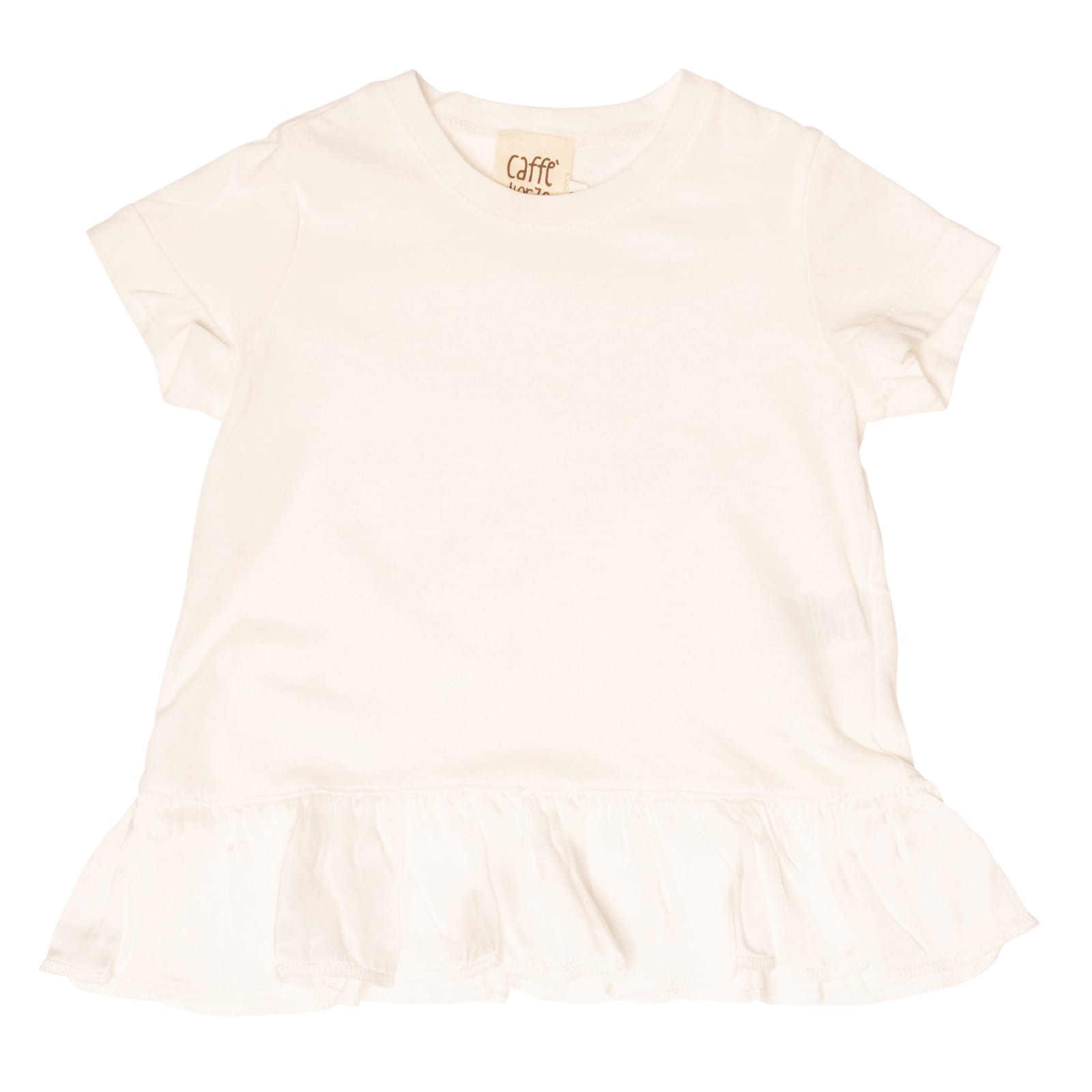 Caffe' D'orzo Babies' T-shirt In Bianco