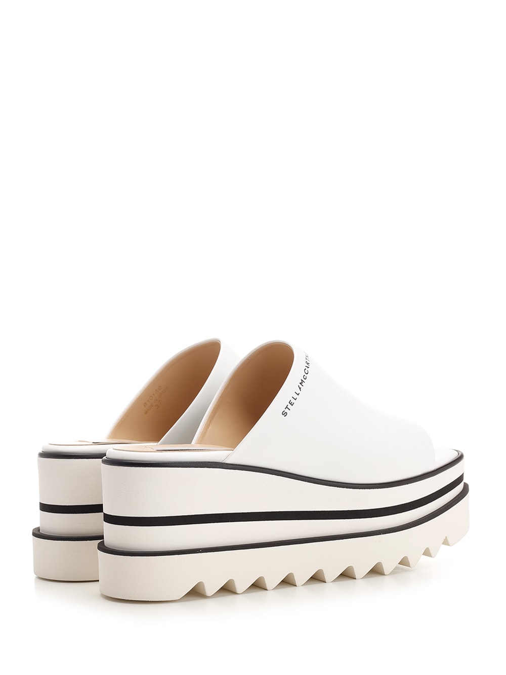 Shop Stella Mccartney Elyse Wedge Mules In White