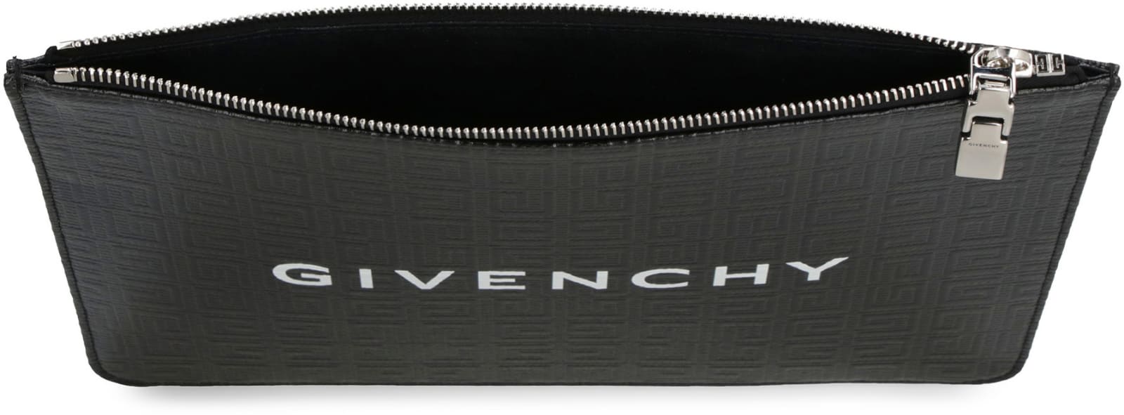 Shop Givenchy 4g Coated Canvas Flat Pouch In Black