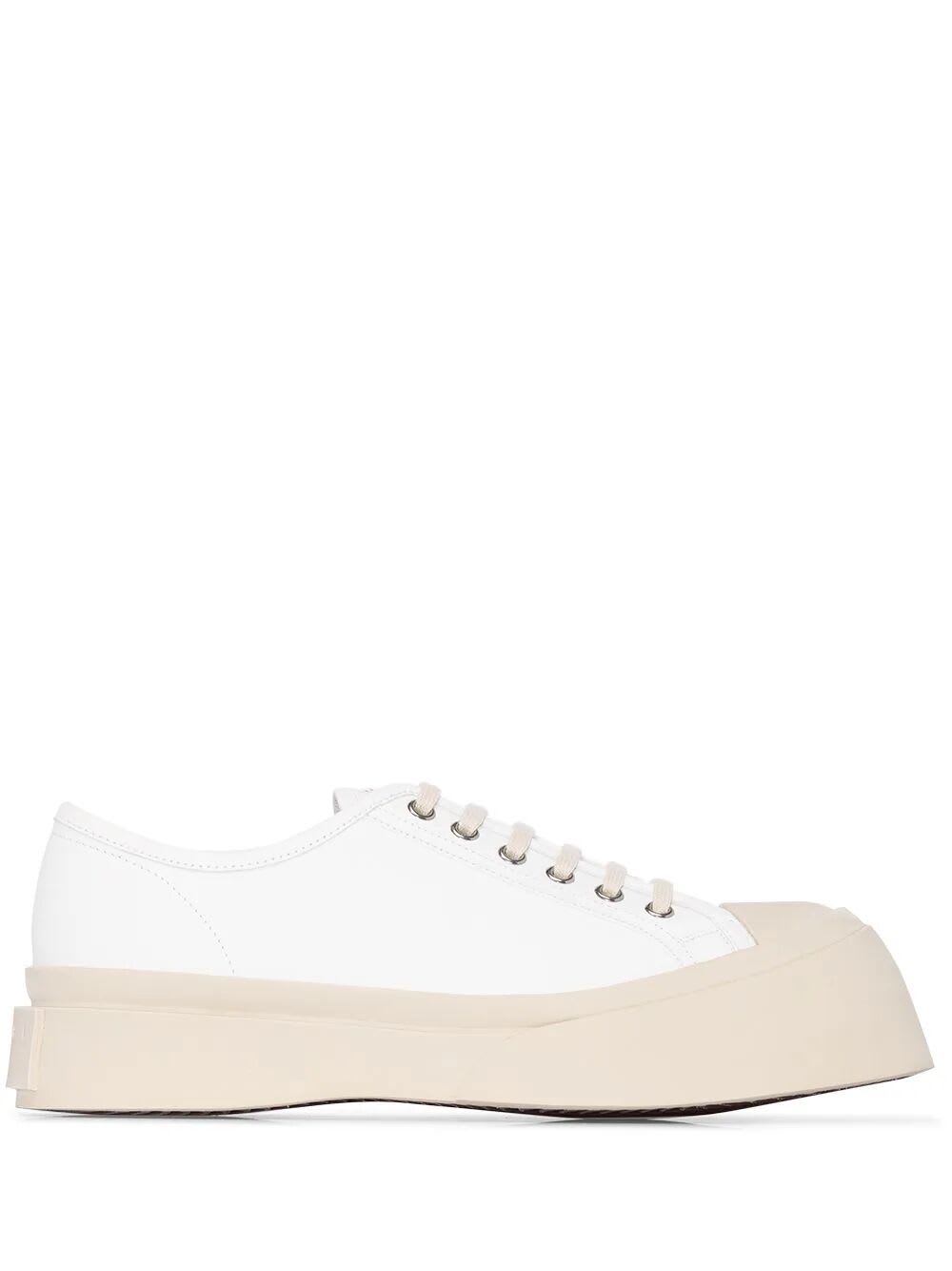 Shop Marni Laced Up Shoes In Lily White