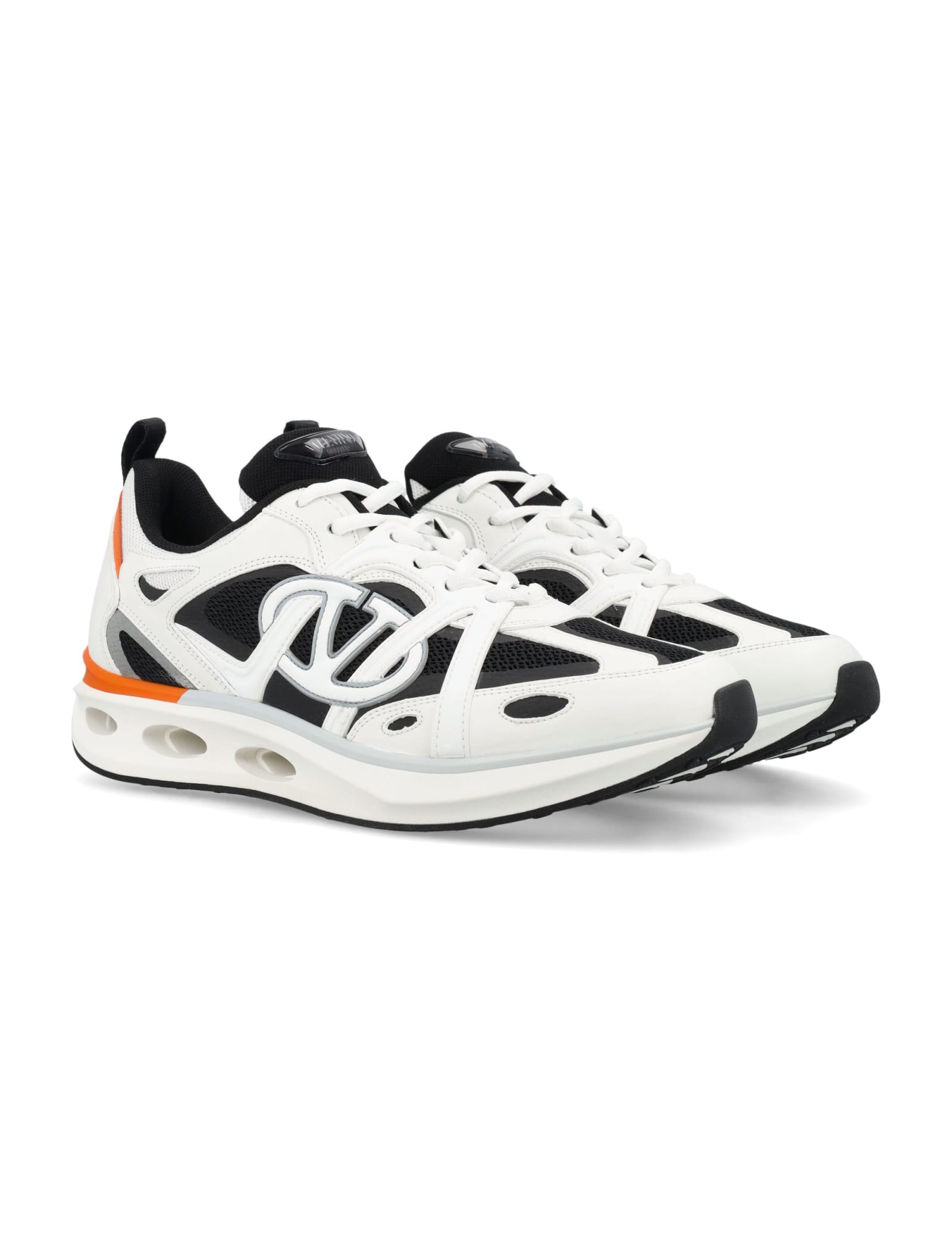 Shop Valentino Easy Jog Vlogo Sneakers In Bianco Orange Blue