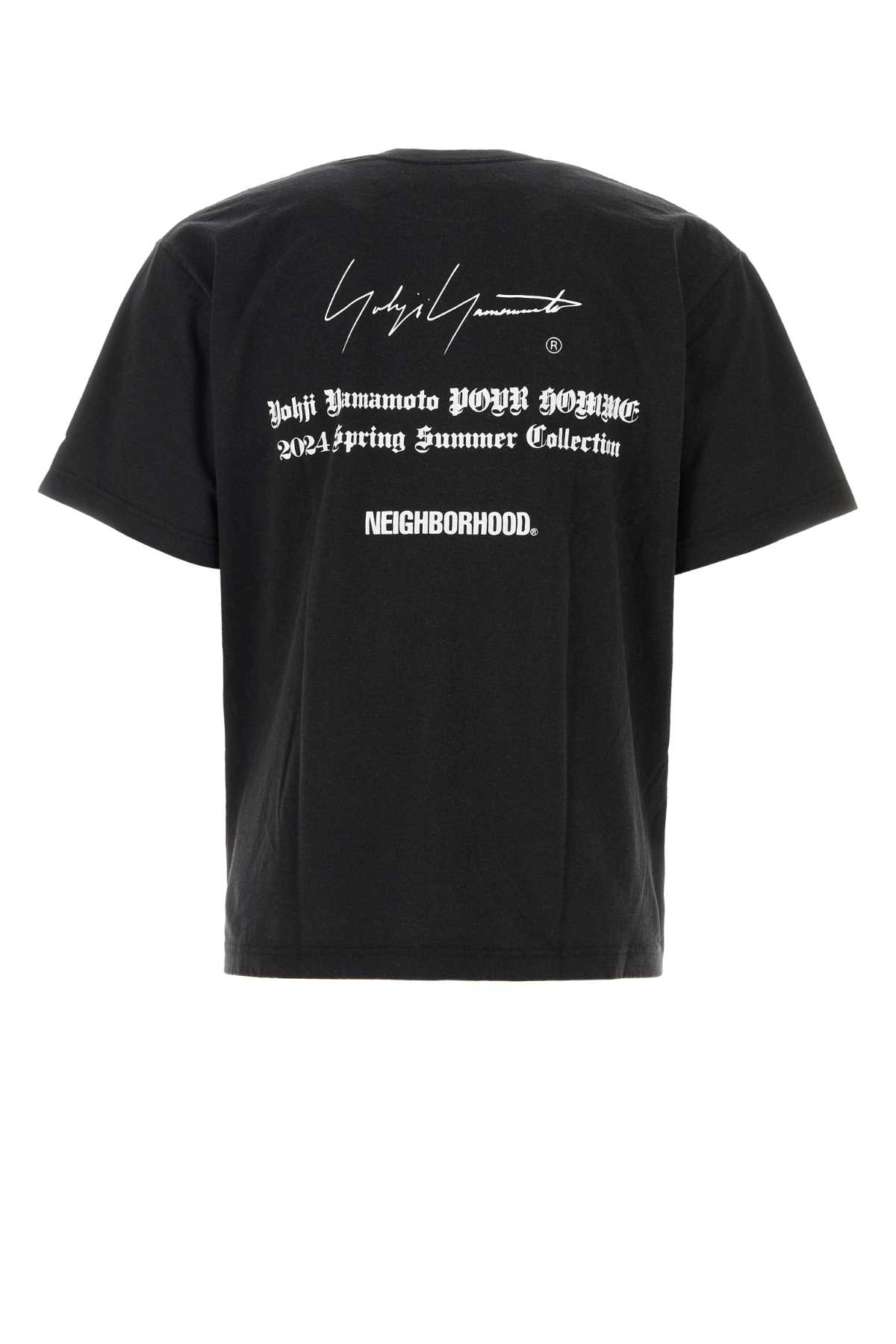 Shop Yohji Yamamoto Black Cotton  X Neighborhood T-shirt In Grey