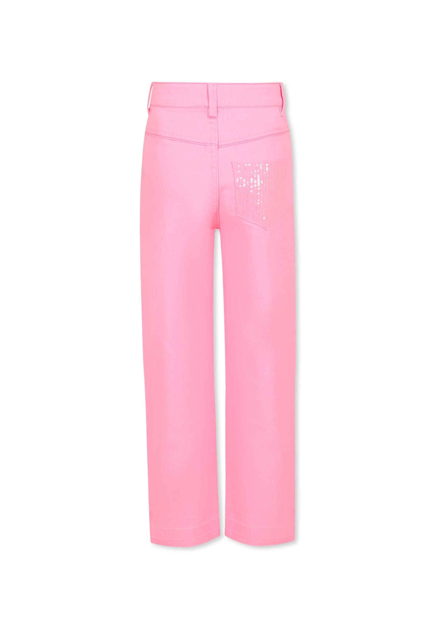 Billieblush Pink Jeans For Girl With Sequins In Pink