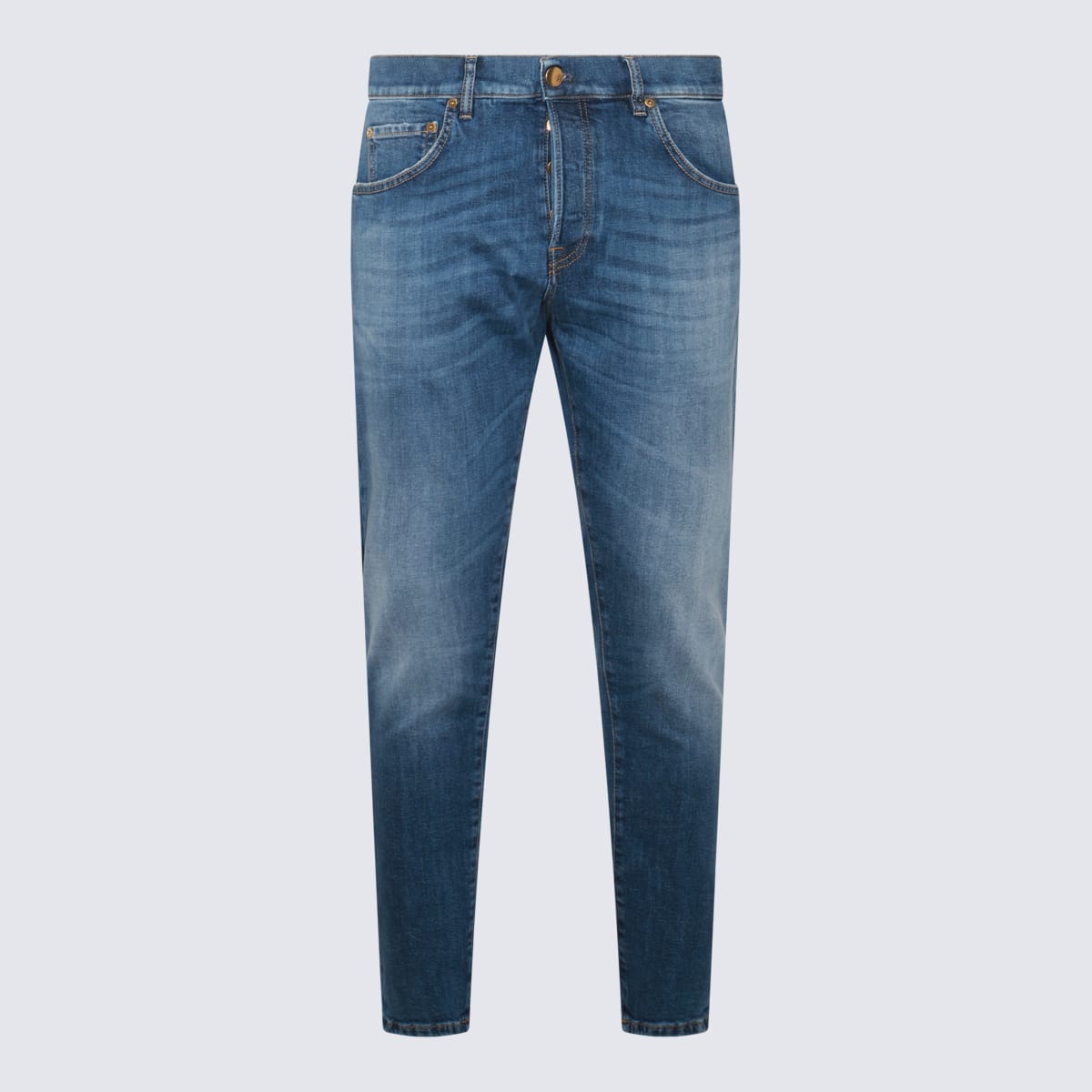 Shop Pt Torino Blue Cotton Jeans