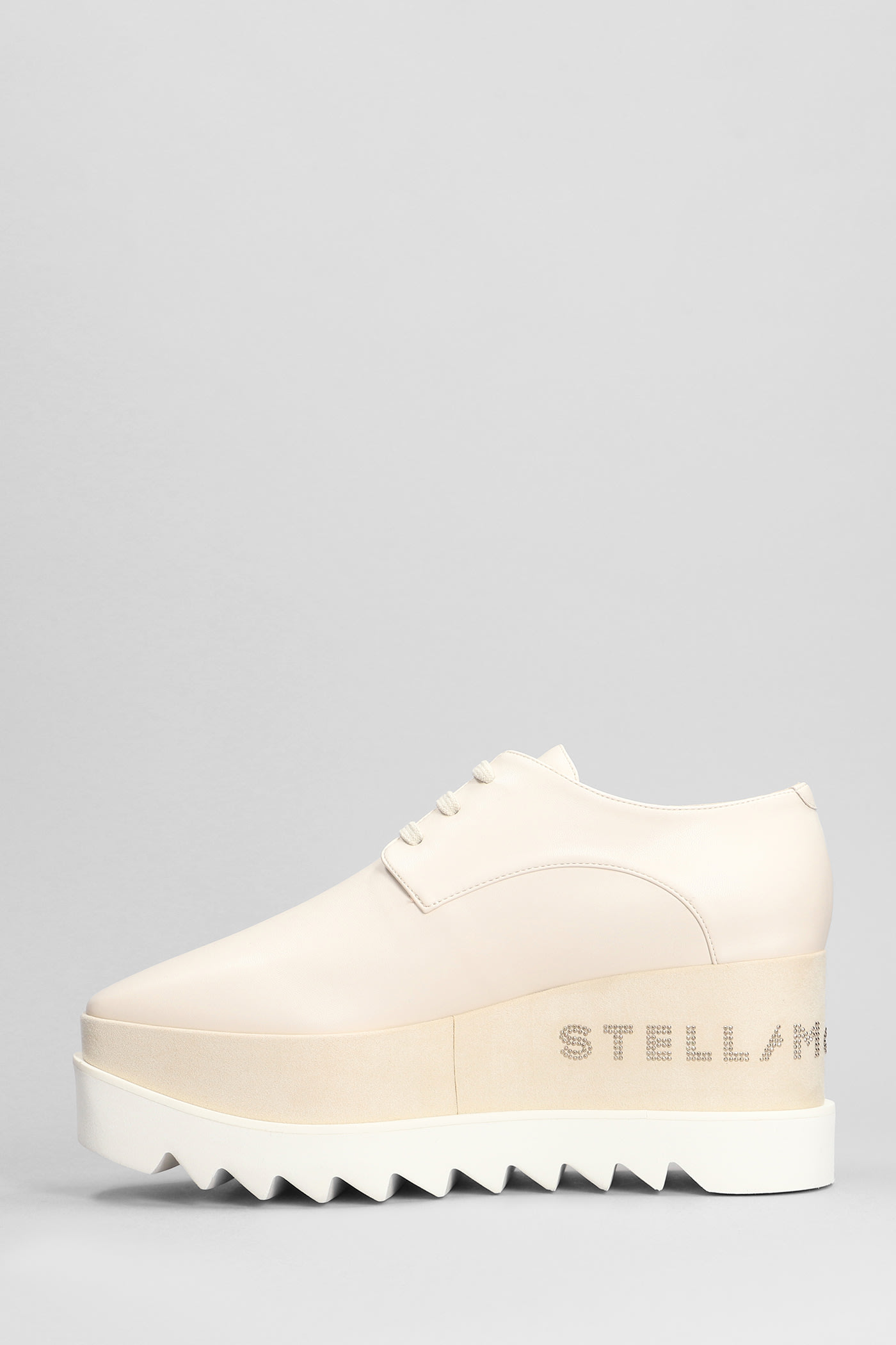 Shop Stella Mccartney Elyse Sneakers In Beige Polyuretan