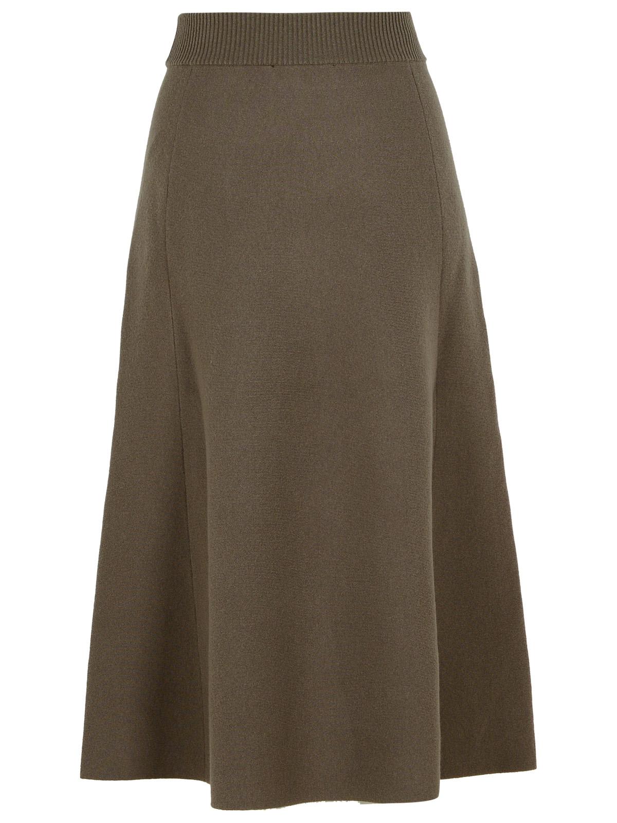 Shop Lanvin Beige Wool Blend Skirt In Brown