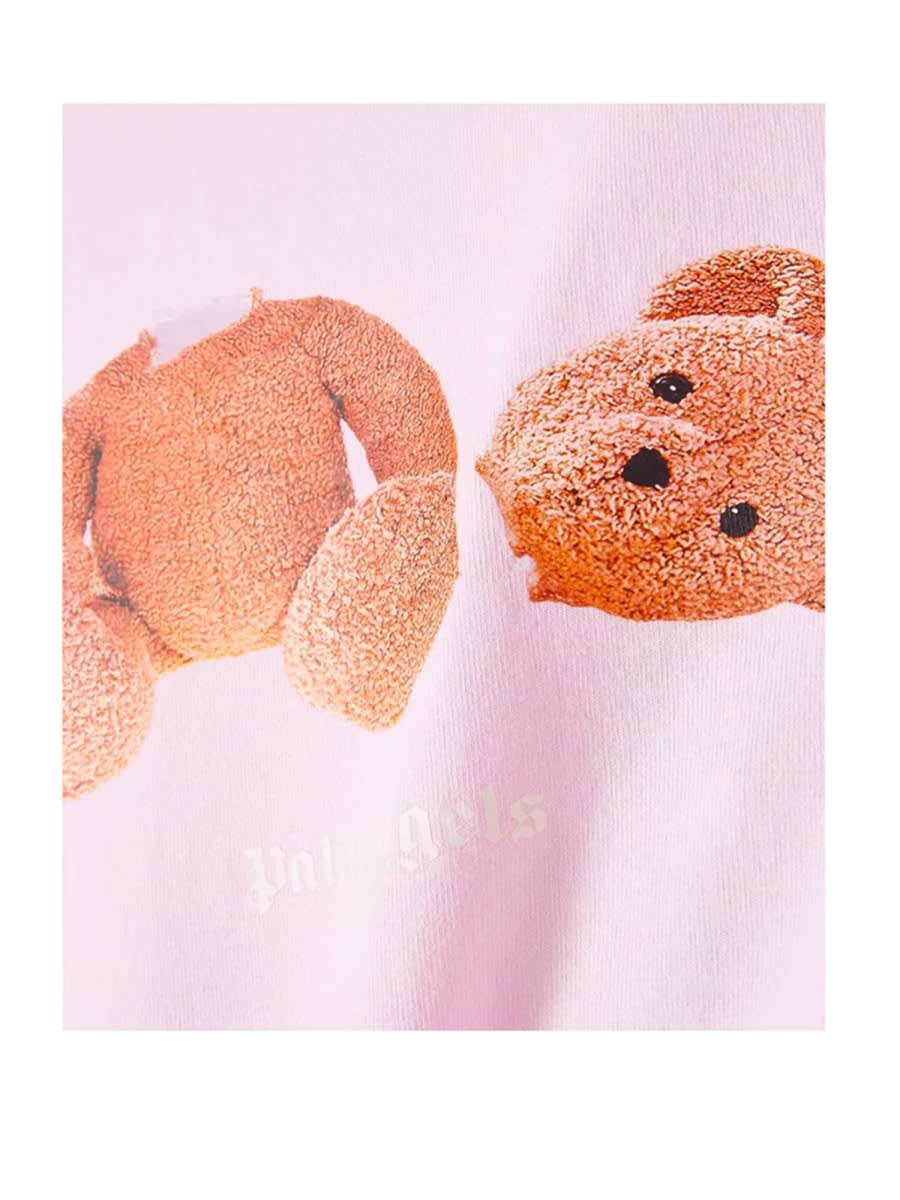 Palm Angels Pa Spray Bear Reg Tee S/s In Pink