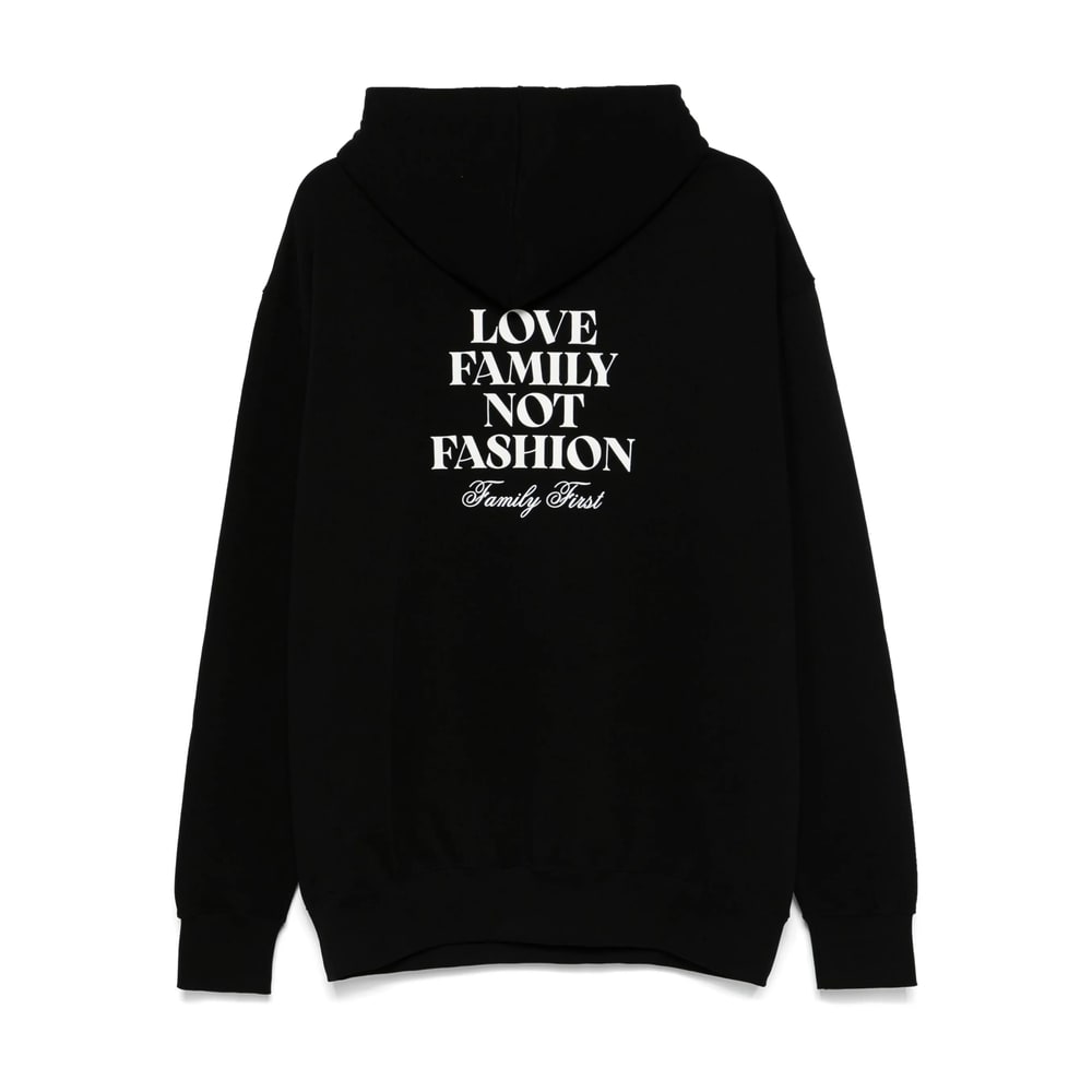 Family First Cotton Sweatshirts In Black