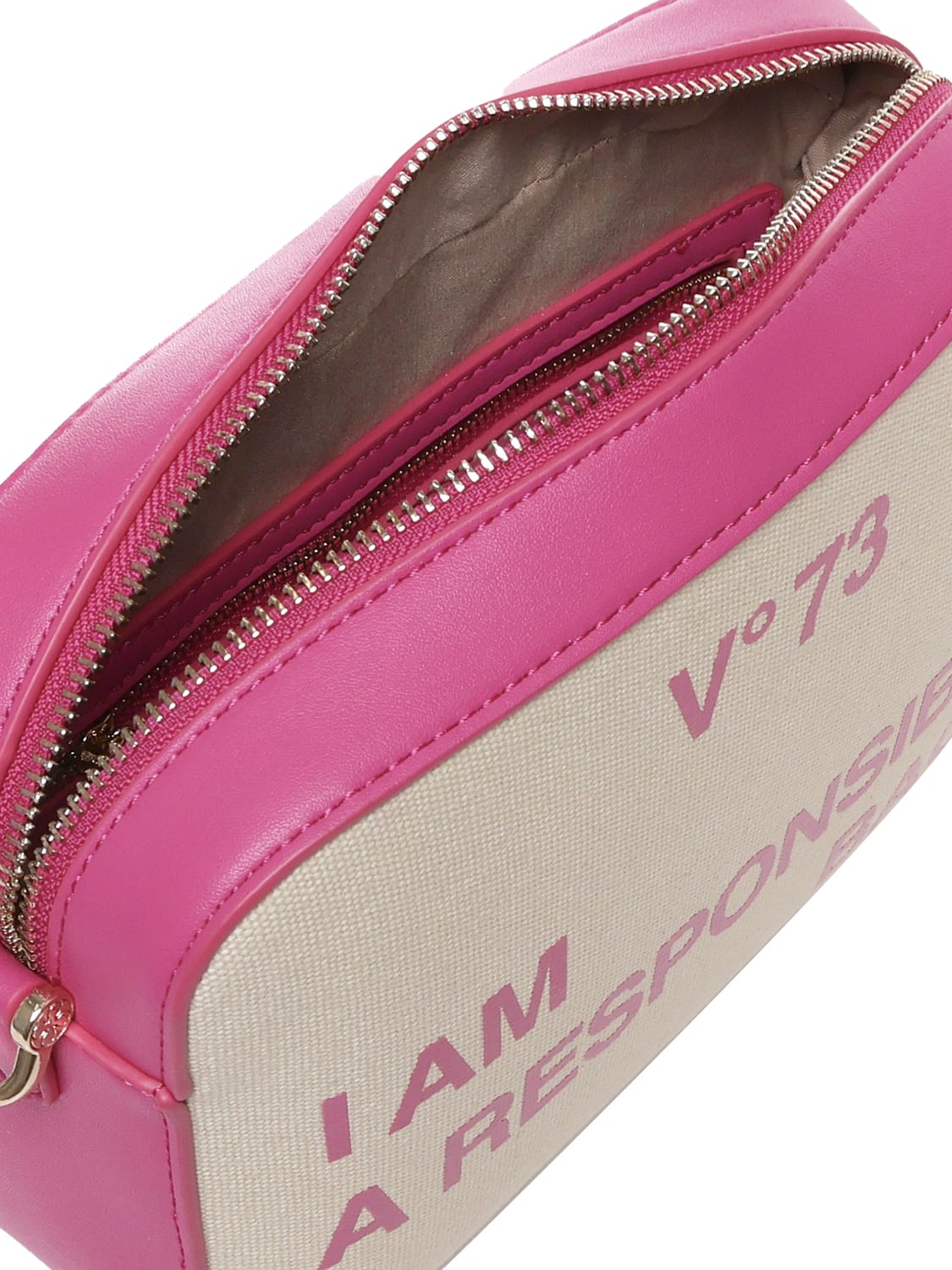 Shop V73 Responsibility Bis Shoulder Bag In Natural, Fuxia