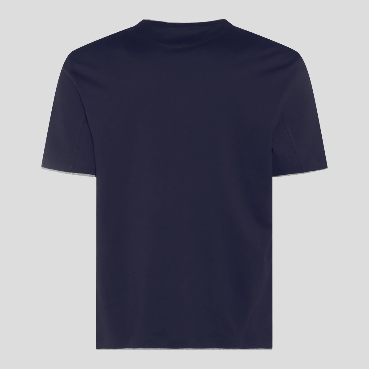 BRUNELLO CUCINELLI BLUE NAVY COTTON T-SHIRT