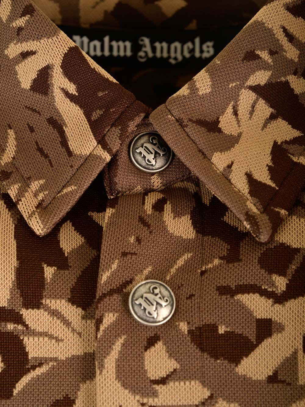 Shop Palm Angels Truck Camouflage Shirt In Brown