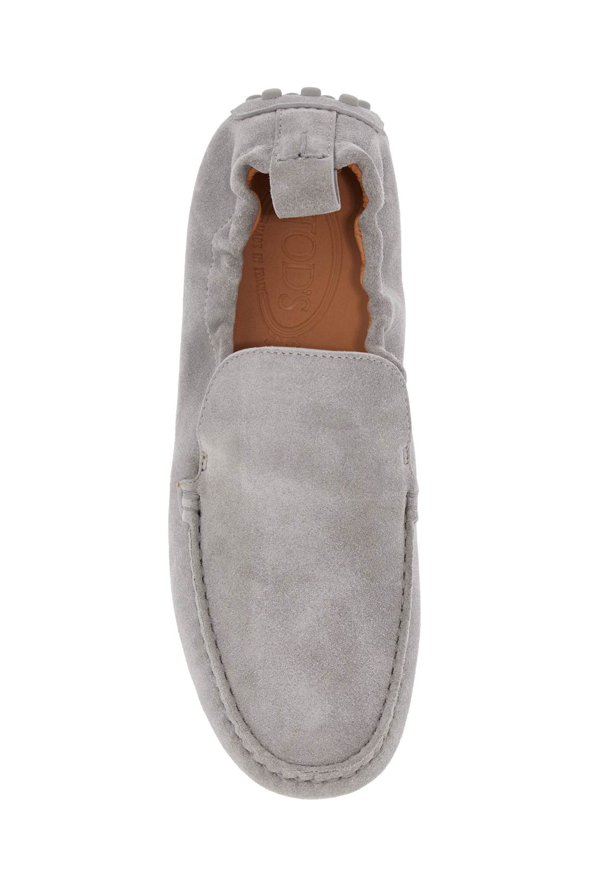 Tod's Light Gray Calfskin Women's Loafers In Gabbiano (grey)
