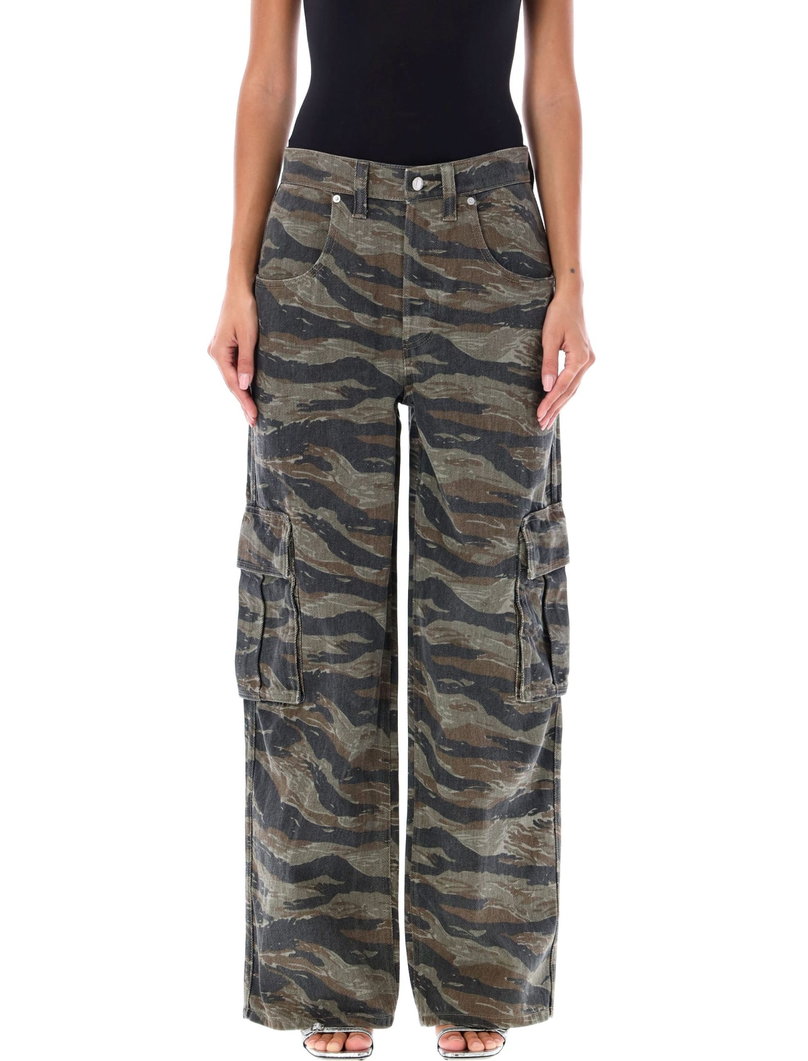 ALEXANDER WANG CAMO BAGGED OUT POCKET JEANS