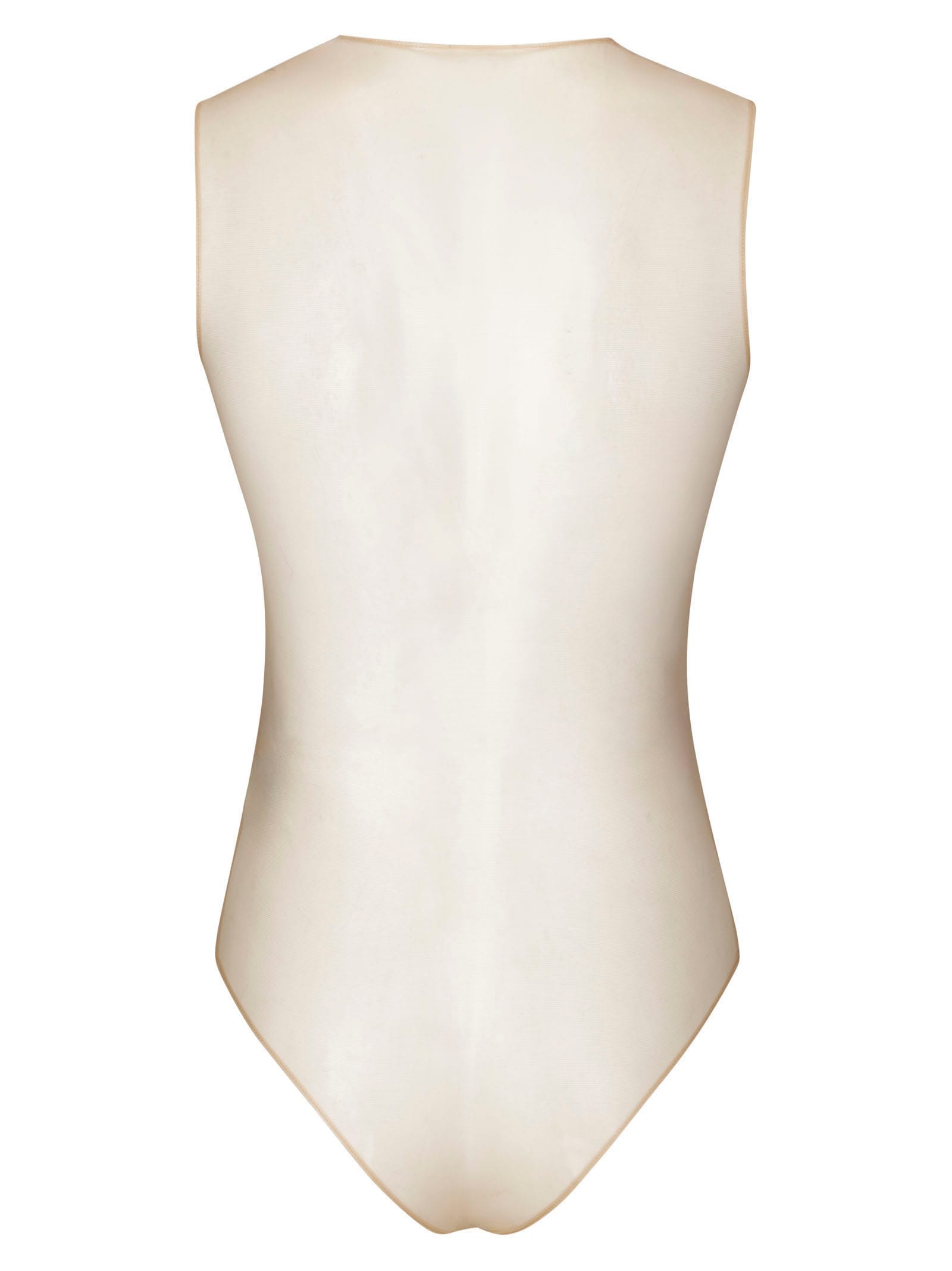 Shop Courrèges Frame Illusion Bodysuit In Sand/black