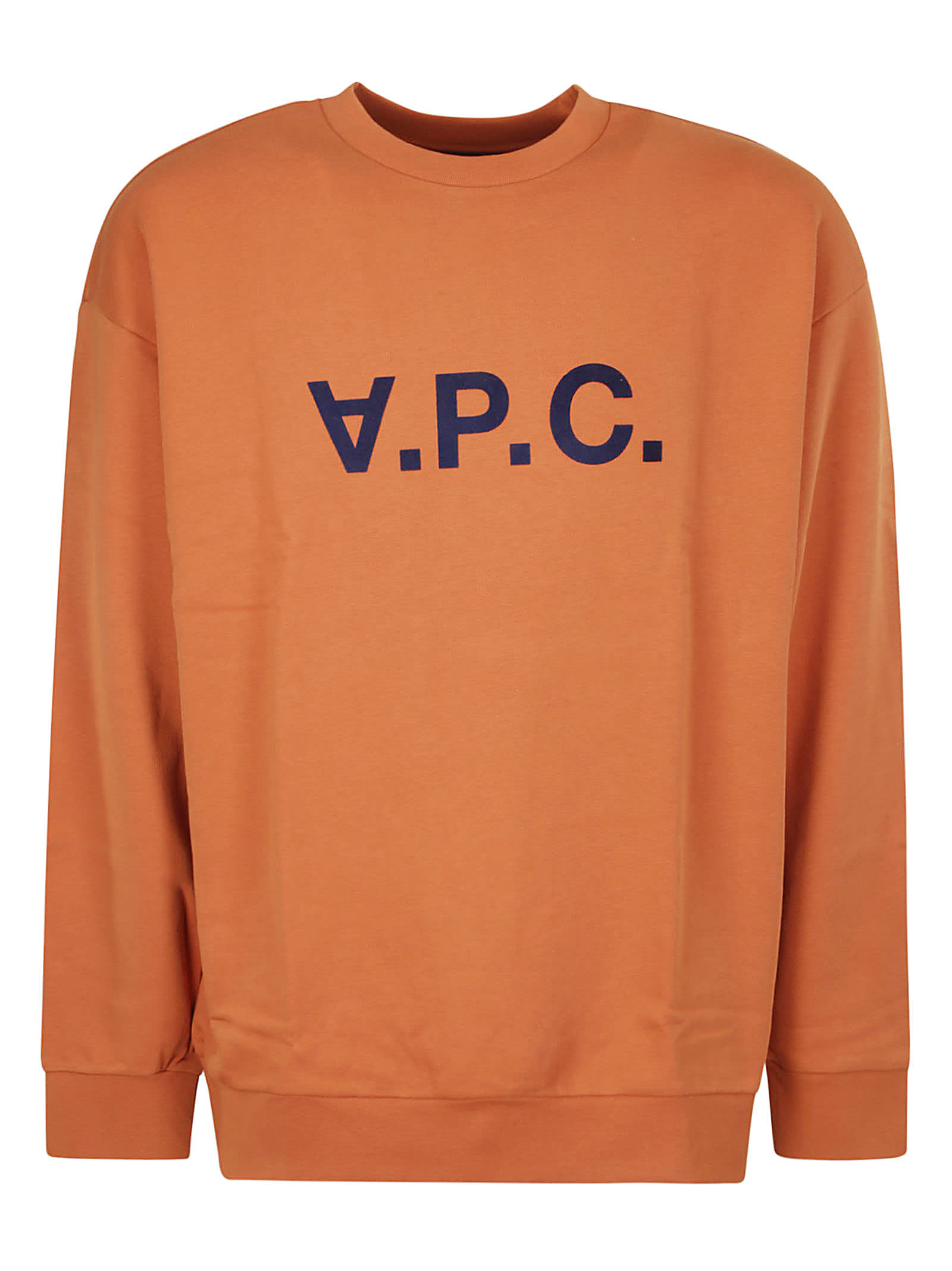 Apc Eliot Flocked-logo Cotton Sweatshirt In Eaf