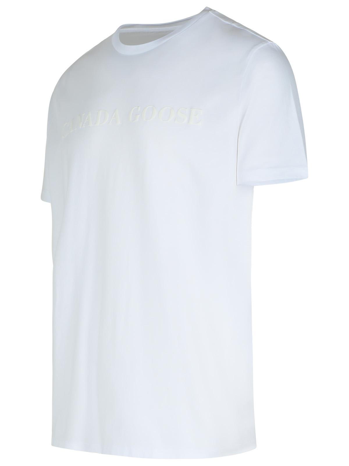 Shop Canada Goose Emersen White Cotton T-shirt