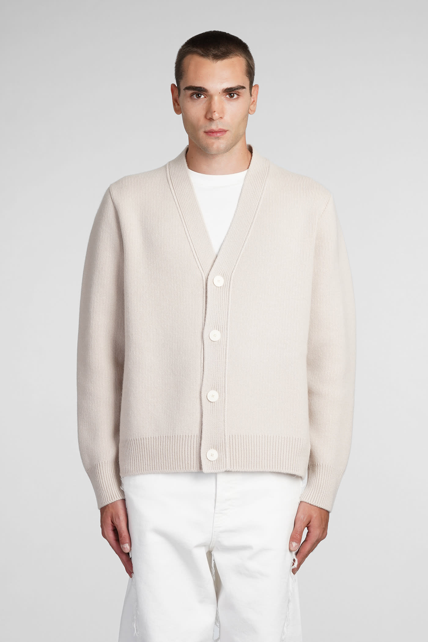 LANVIN CARDIGAN IN BEIGE WOOL