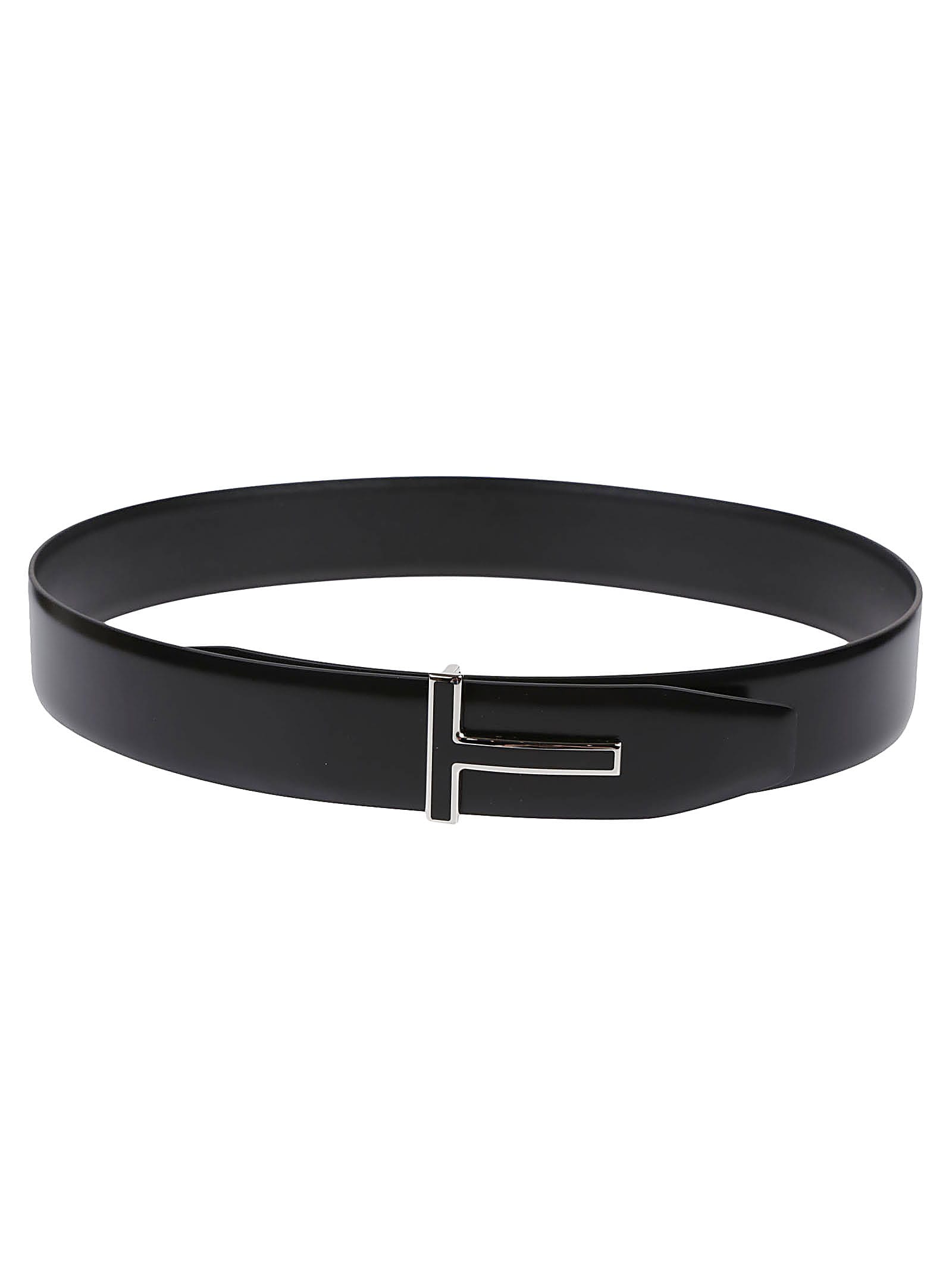 Tom Ford T Reversible Belt In Black