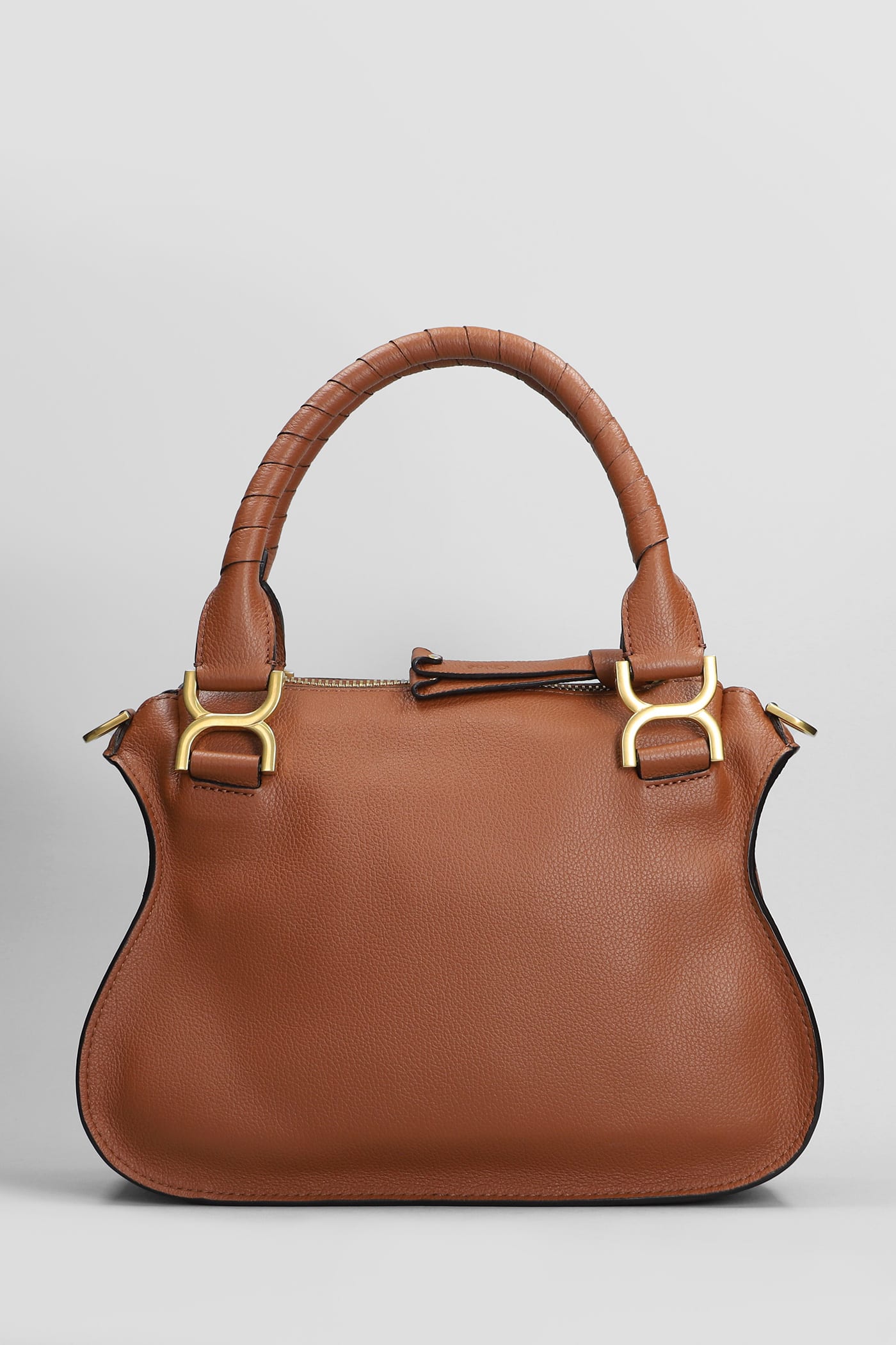 Shop Chloé Mercie Shoulder Bag In Brown Leather