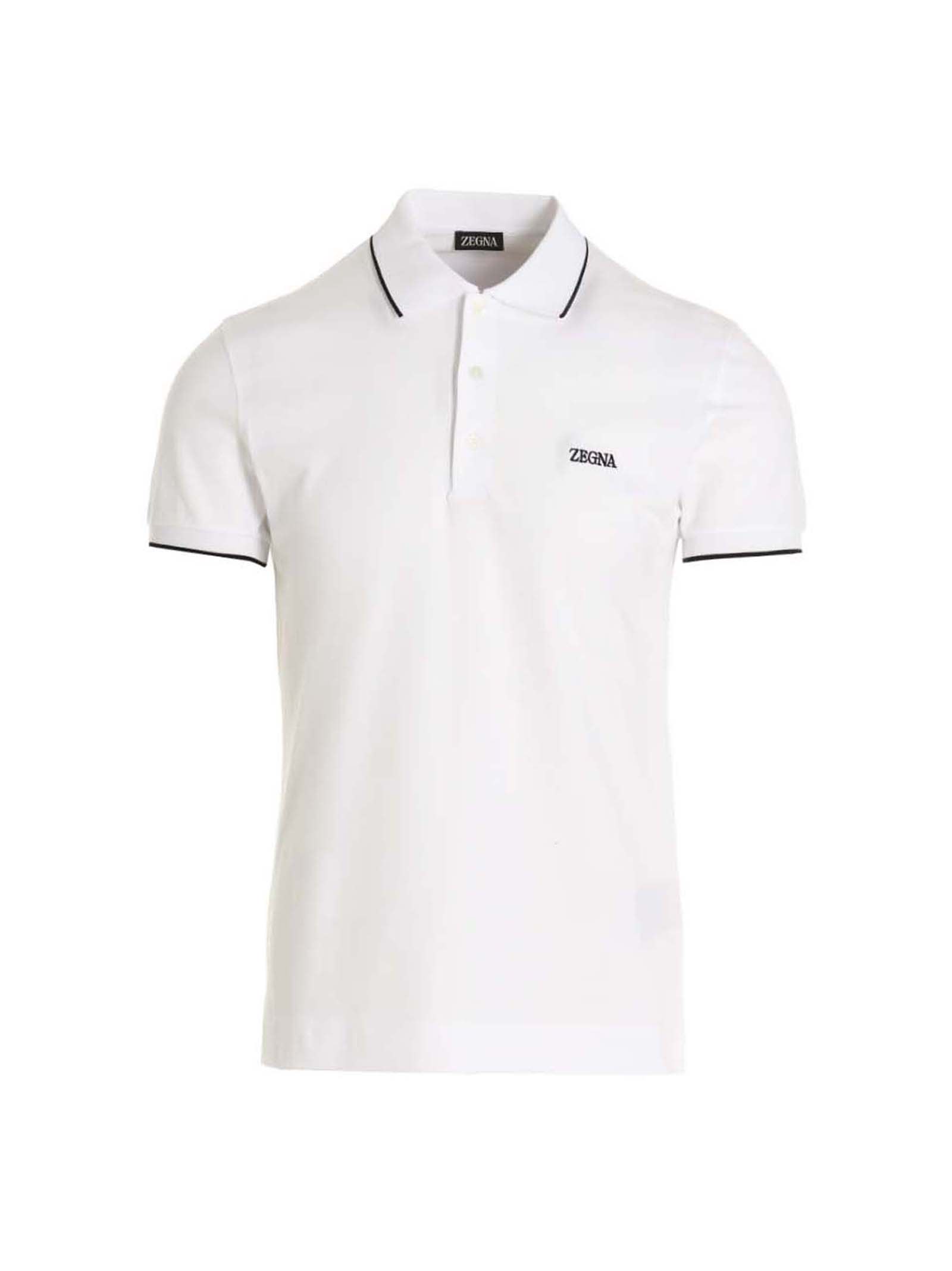 Ermenegildo Zegna Embroidered Logo Polo Shirt